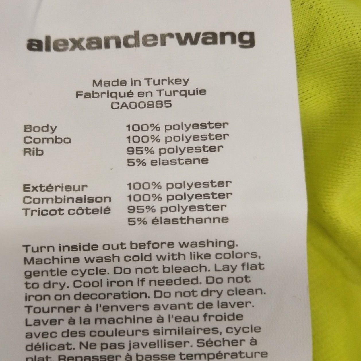 Alexander Wang alexanderwang.t Yellow Polo Top Size L Size L / US 10 / IT 46 - 7 Thumbnail