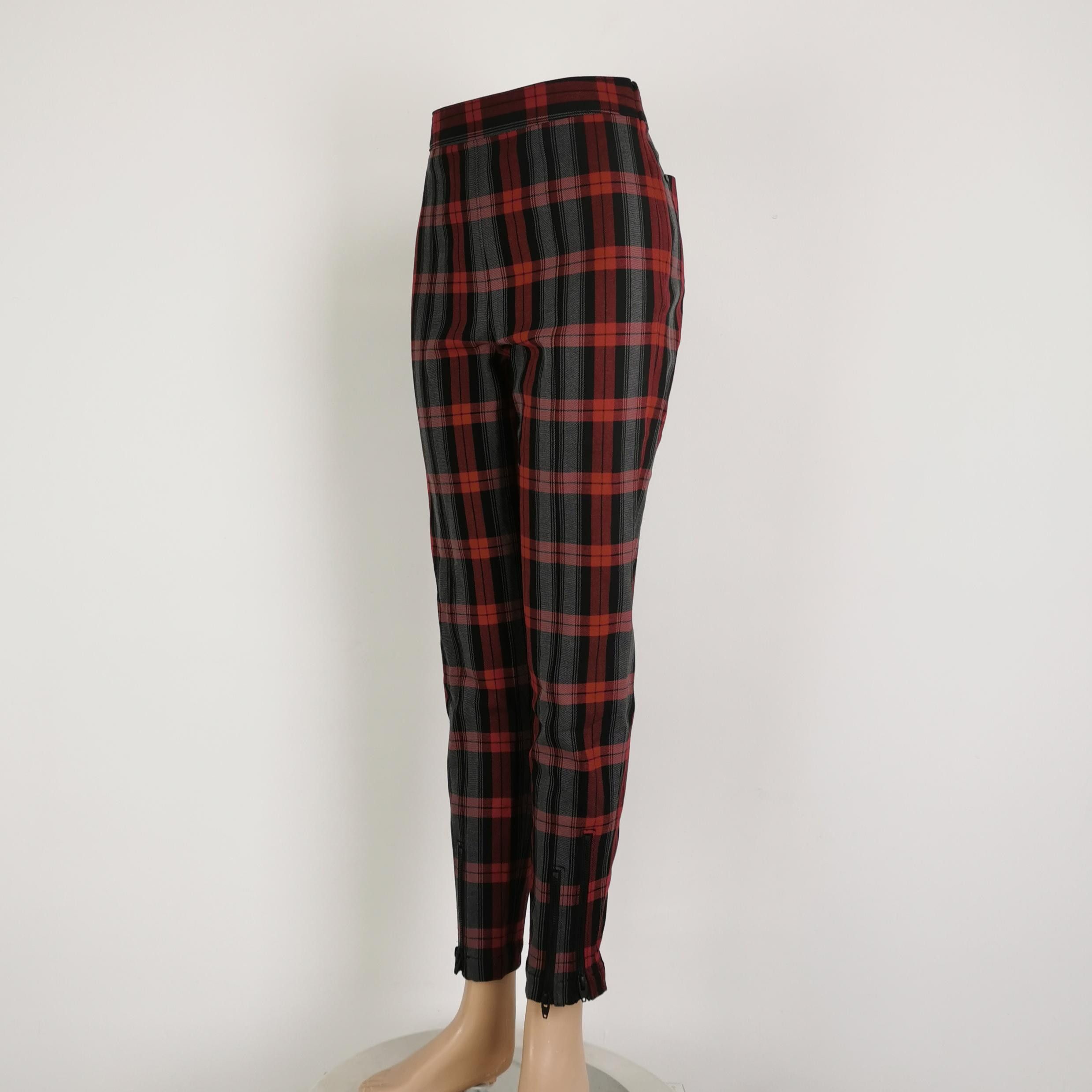 Alexander Wang Alexander Wang Red Plaid Pants Size 6 Size 28" / US 6 / IT 42 - 2 Thumbnail