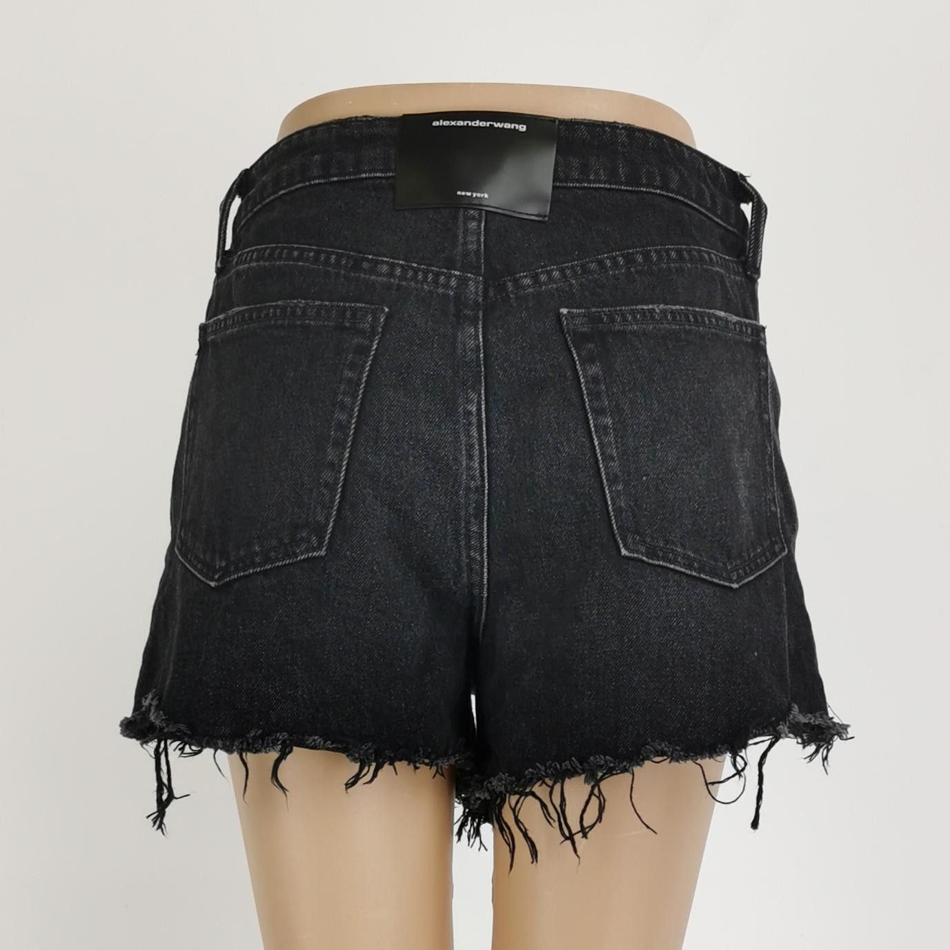 Alexander Wang Alexander Wang Black Denim Shorts Size 26 Size 26" / US 2 / IT 38 - 3 Thumbnail