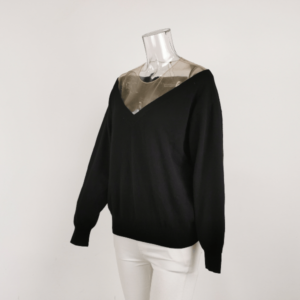 Alexander Wang Alexander Wang V-Neck Illusion Tulle Sweater M Size M / US 6-8 / IT 42-44 - 2 Thumbnail