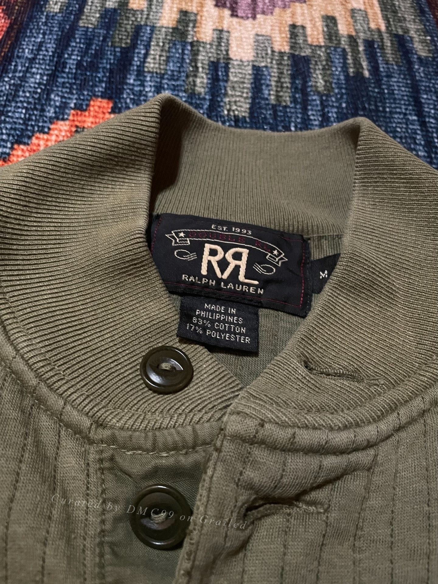 RRL Ralph Lauren RRL Vintage Military Henley Long-Sleeve T-Shirt Size US M / EU 48-50 / 2 - 3 Thumbnail