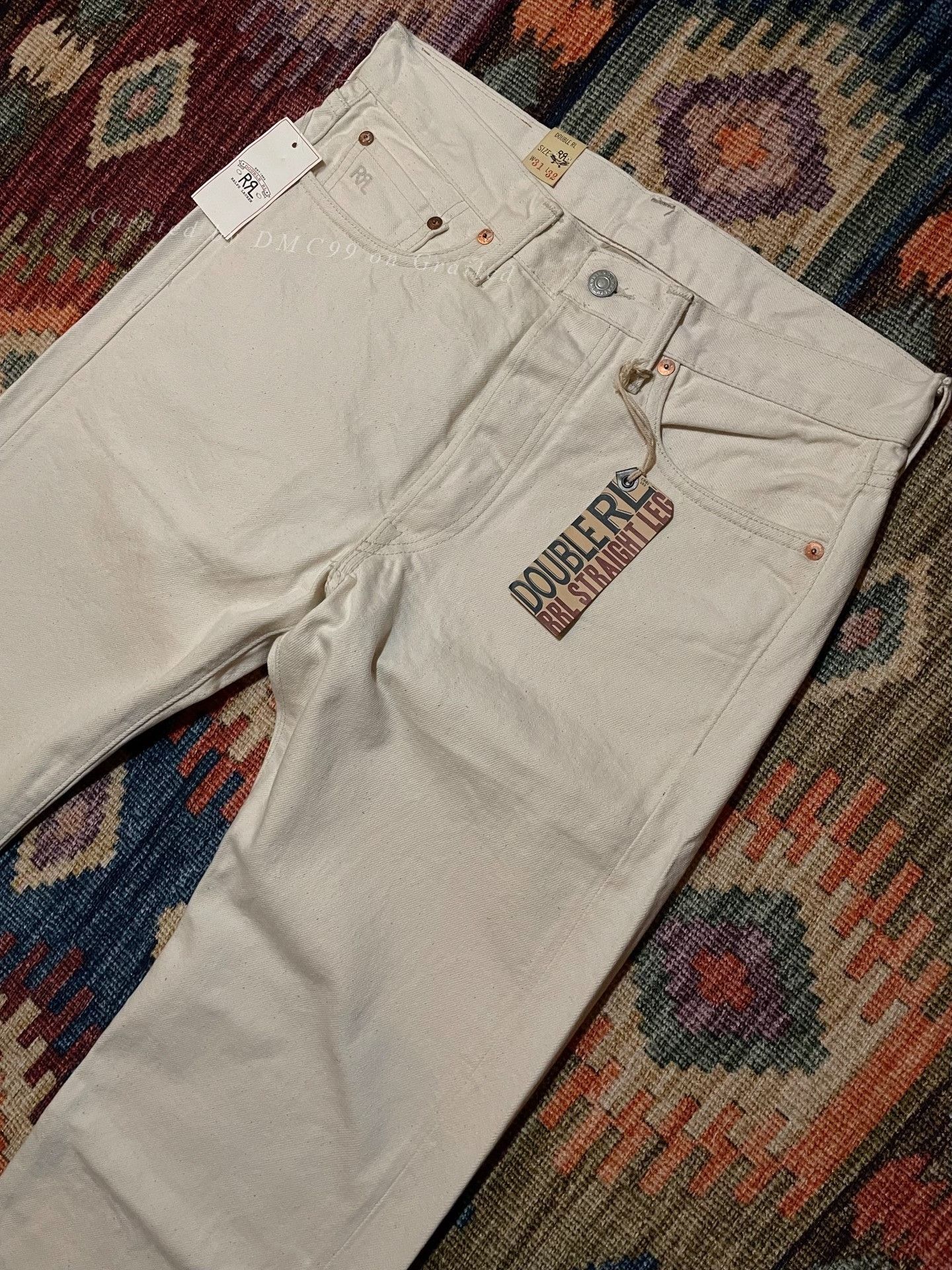 RRL Ralph Lauren RRL Japanese Cotton Straight Leg White Jeans Size US 32 / EU 48 - 3 Thumbnail