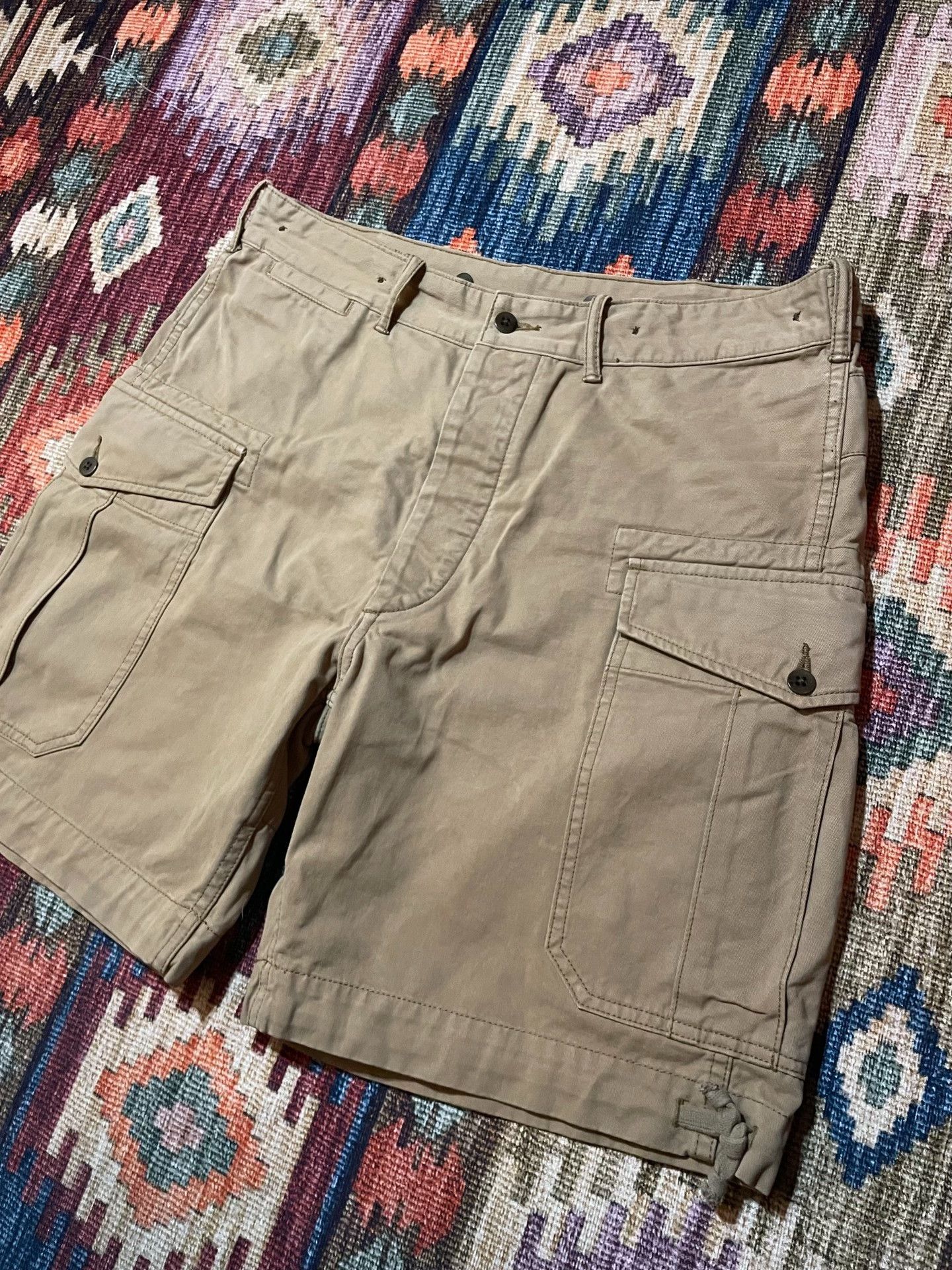RRL Ralph Lauren RRL Khaki Cargo Shorts Size 34 Size US 34 / EU 50 - 3 Thumbnail