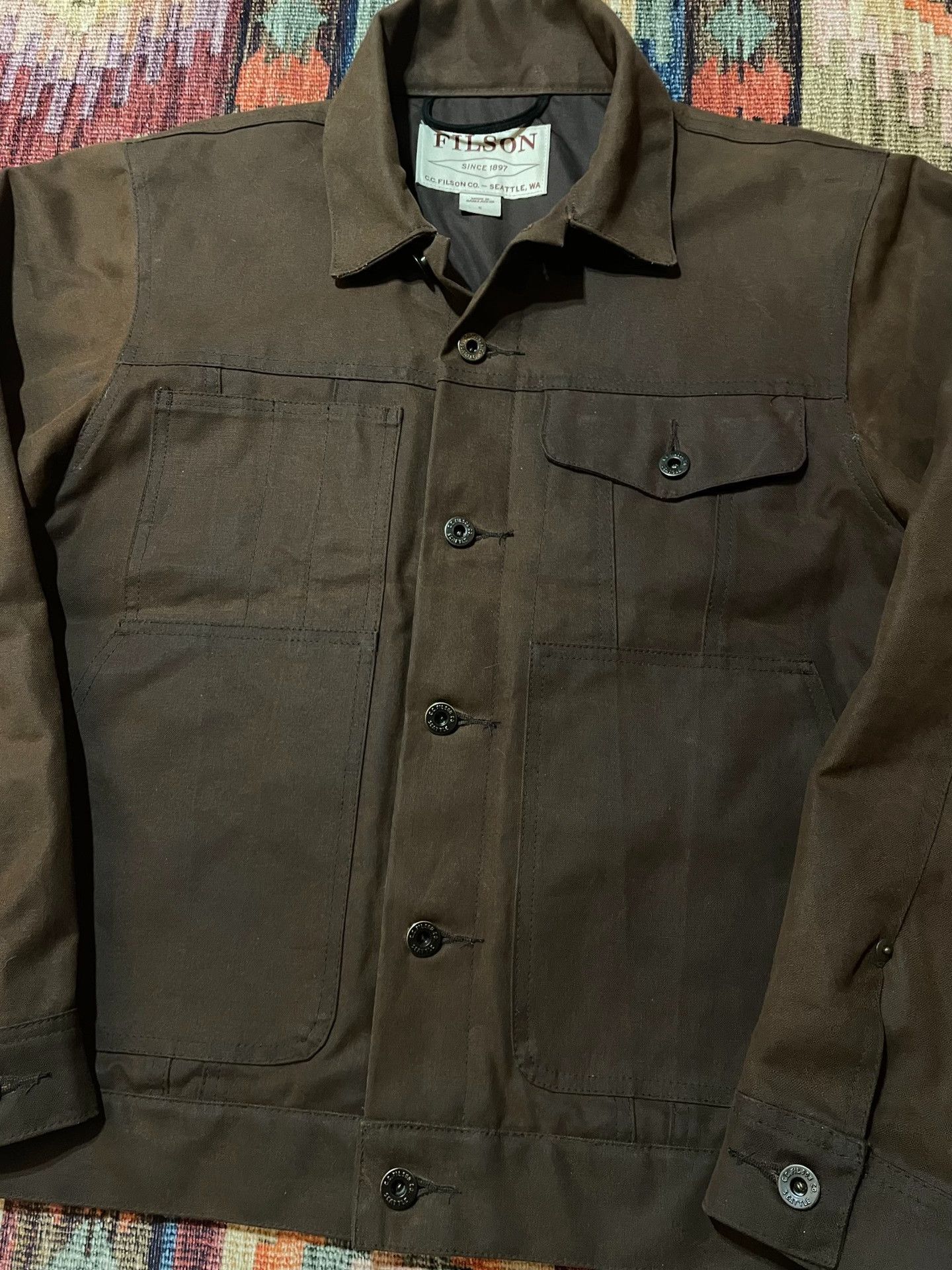 Filson FILSON Cruiser Heavyweight Waxed Canvas Work Jacket Size US S / EU 44-46 / 1 - 4 Thumbnail