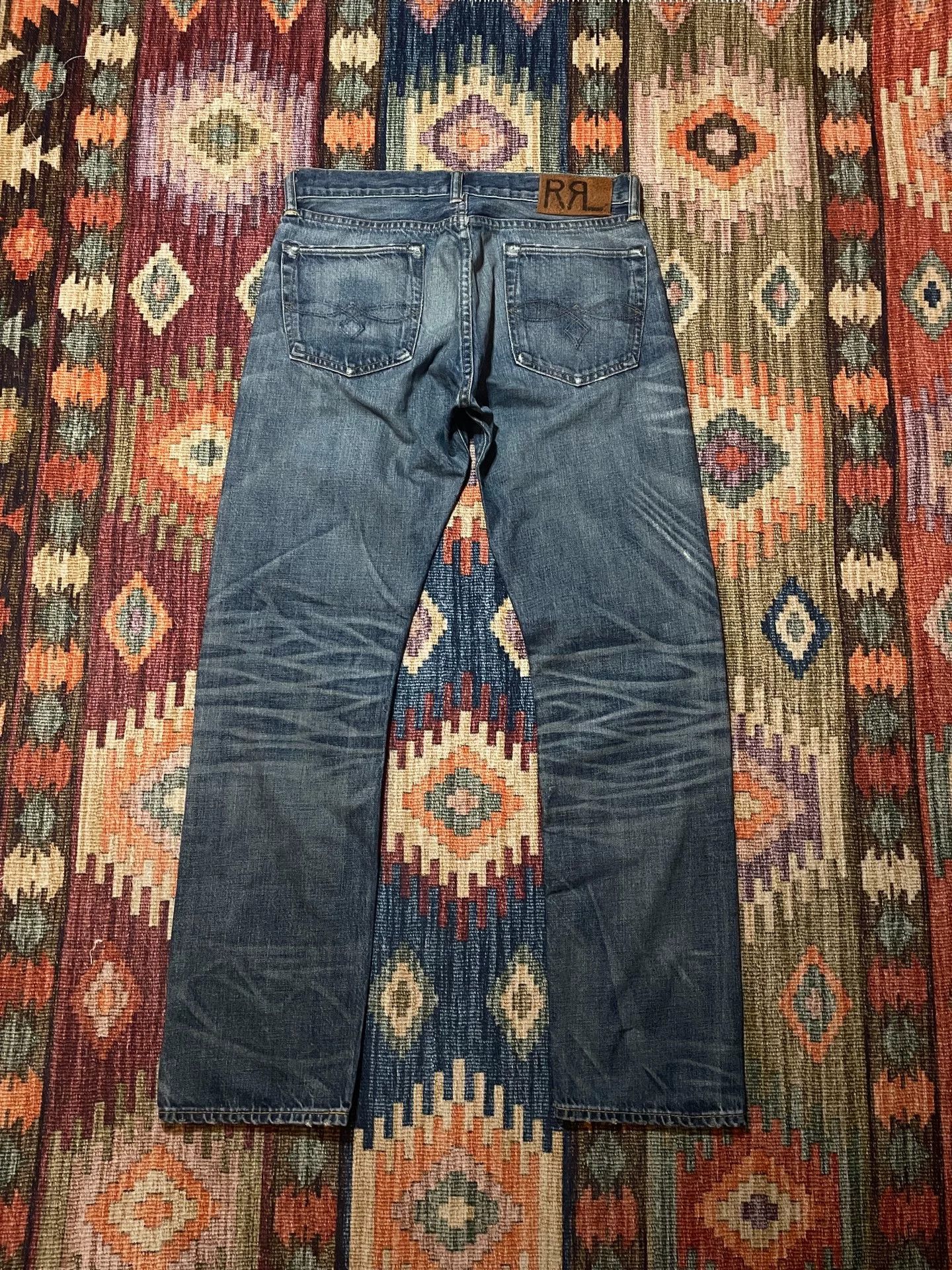 RRL Ralph Lauren RRL 2015 Depp Style US Distressed Patched Jeans Size US 30 / EU 46 - 2 Thumbnail