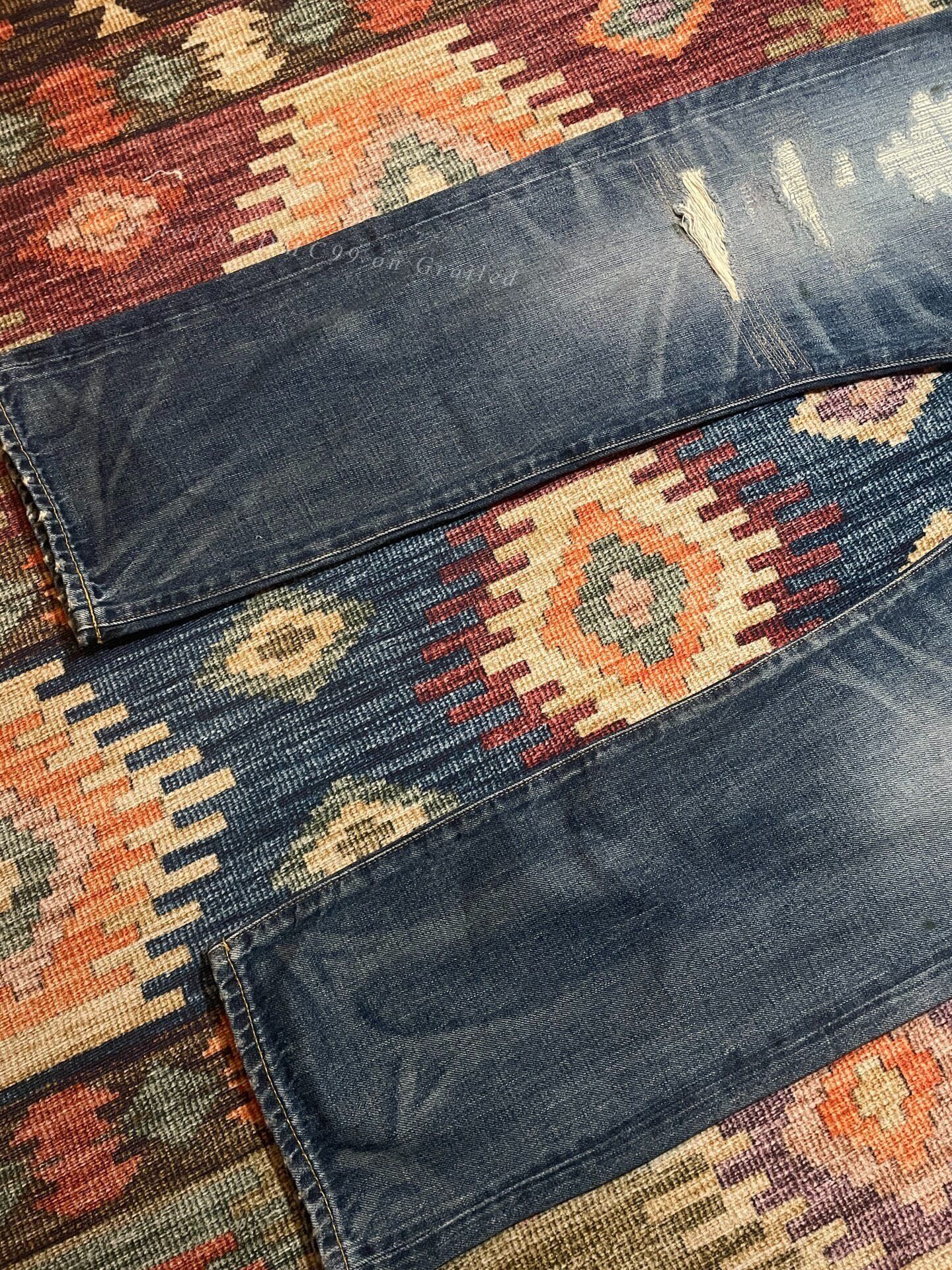 RRL Ralph Lauren RRL 2015 Depp Style US Distressed Patched Jeans Size US 30 / EU 46 - 4 Thumbnail