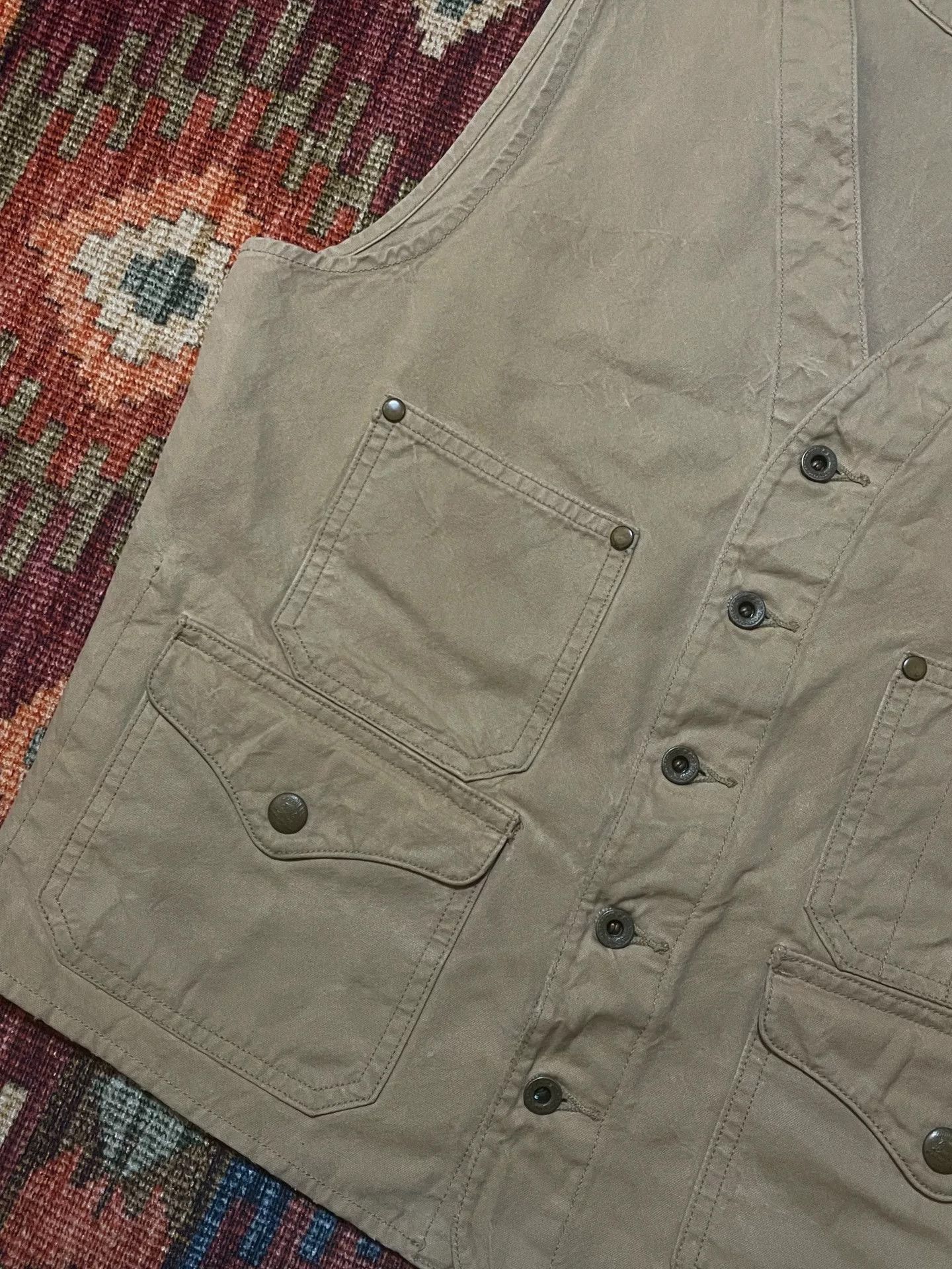 RRL Ralph Lauren RRL Vintage Canvas Work Vest S Size US S / EU 44-46 / 1 - 4 Thumbnail