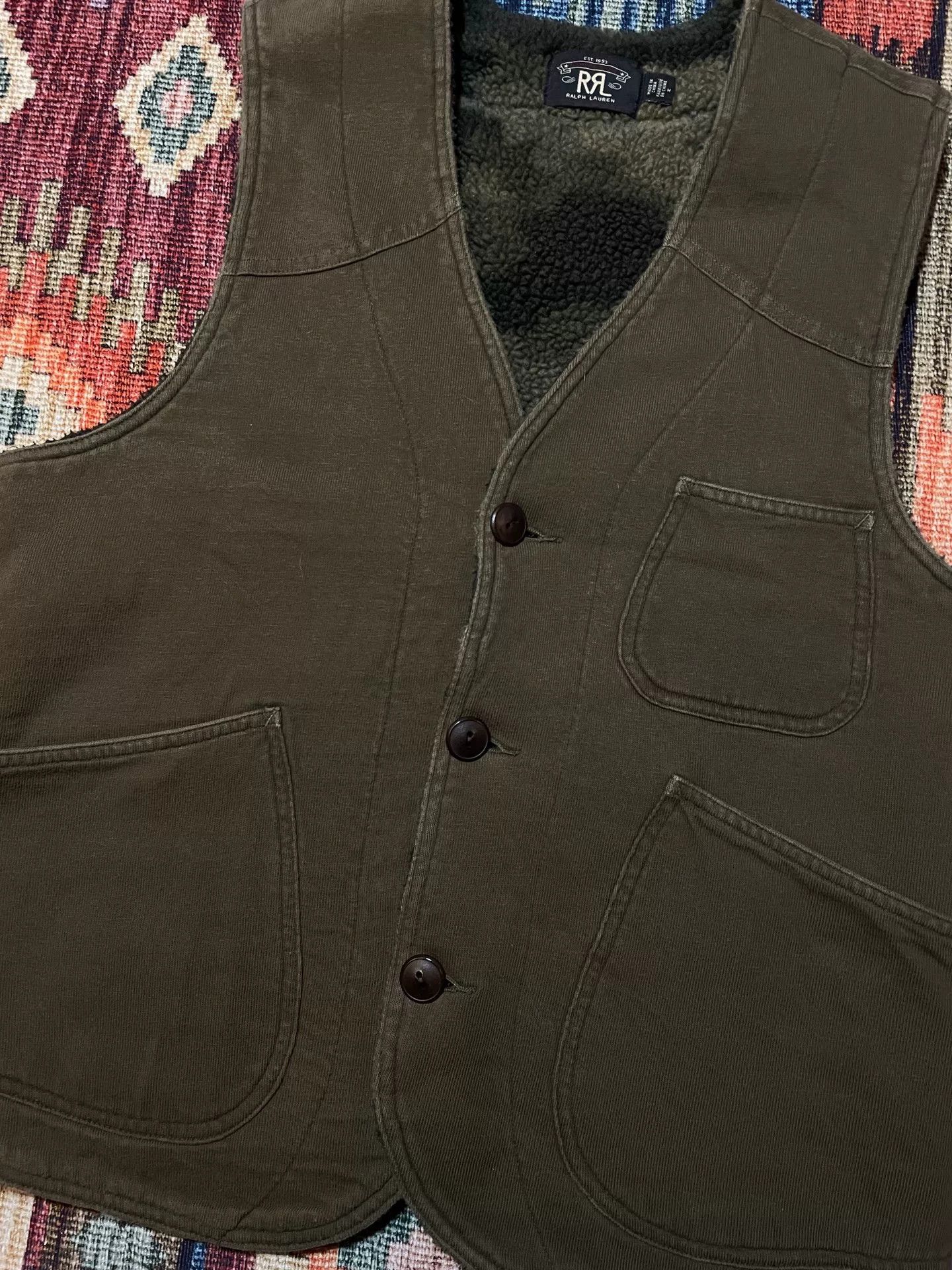 RRL Ralph Lauren RRL Discontinued Camo Fleece Vest Size US M / EU 48-50 / 2 - 4 Thumbnail