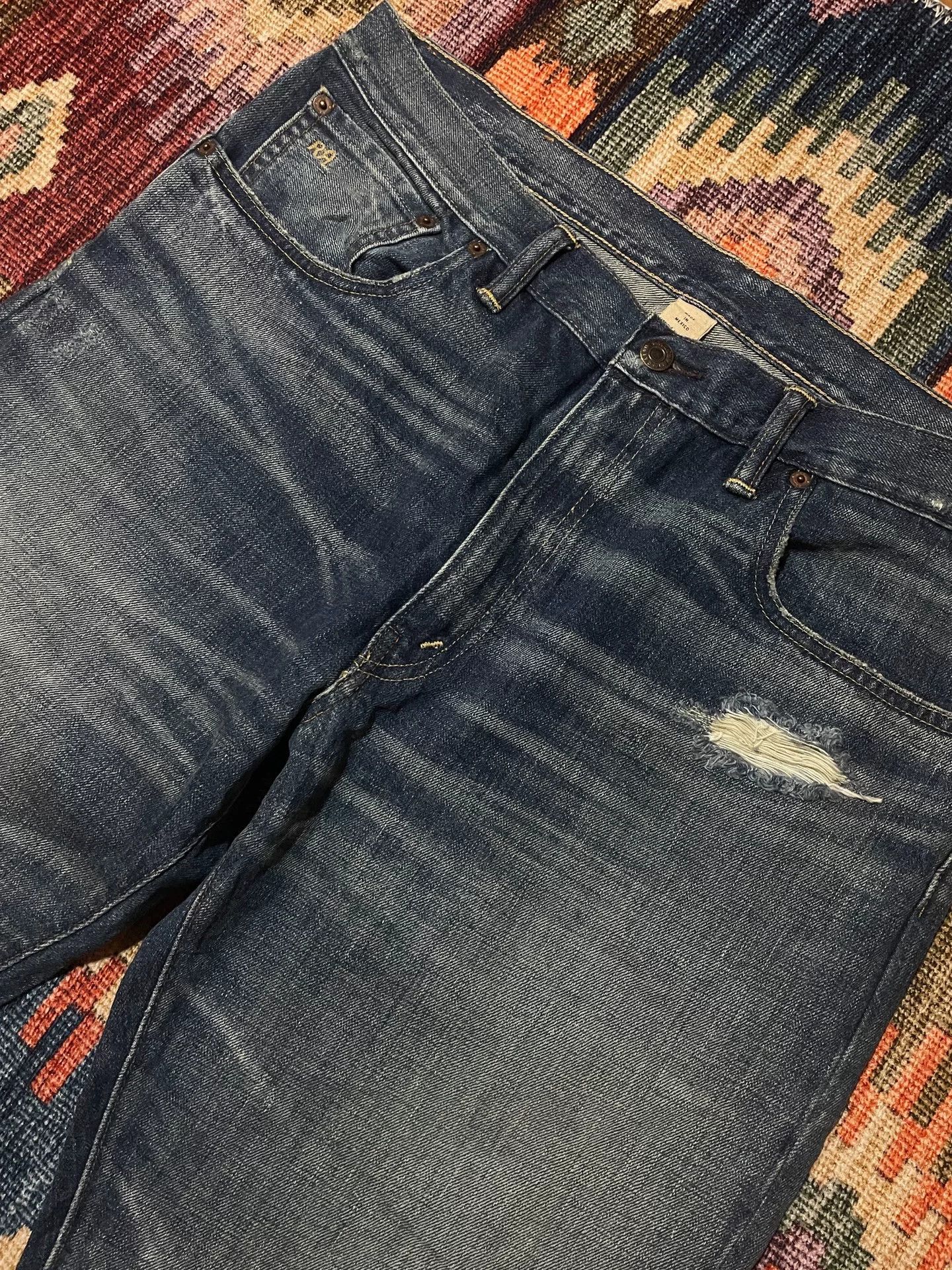 RRL Ralph Lauren RRL Vintage Mexico Washed Distressed Jeans Size US 36 / EU 52 - 5 Thumbnail