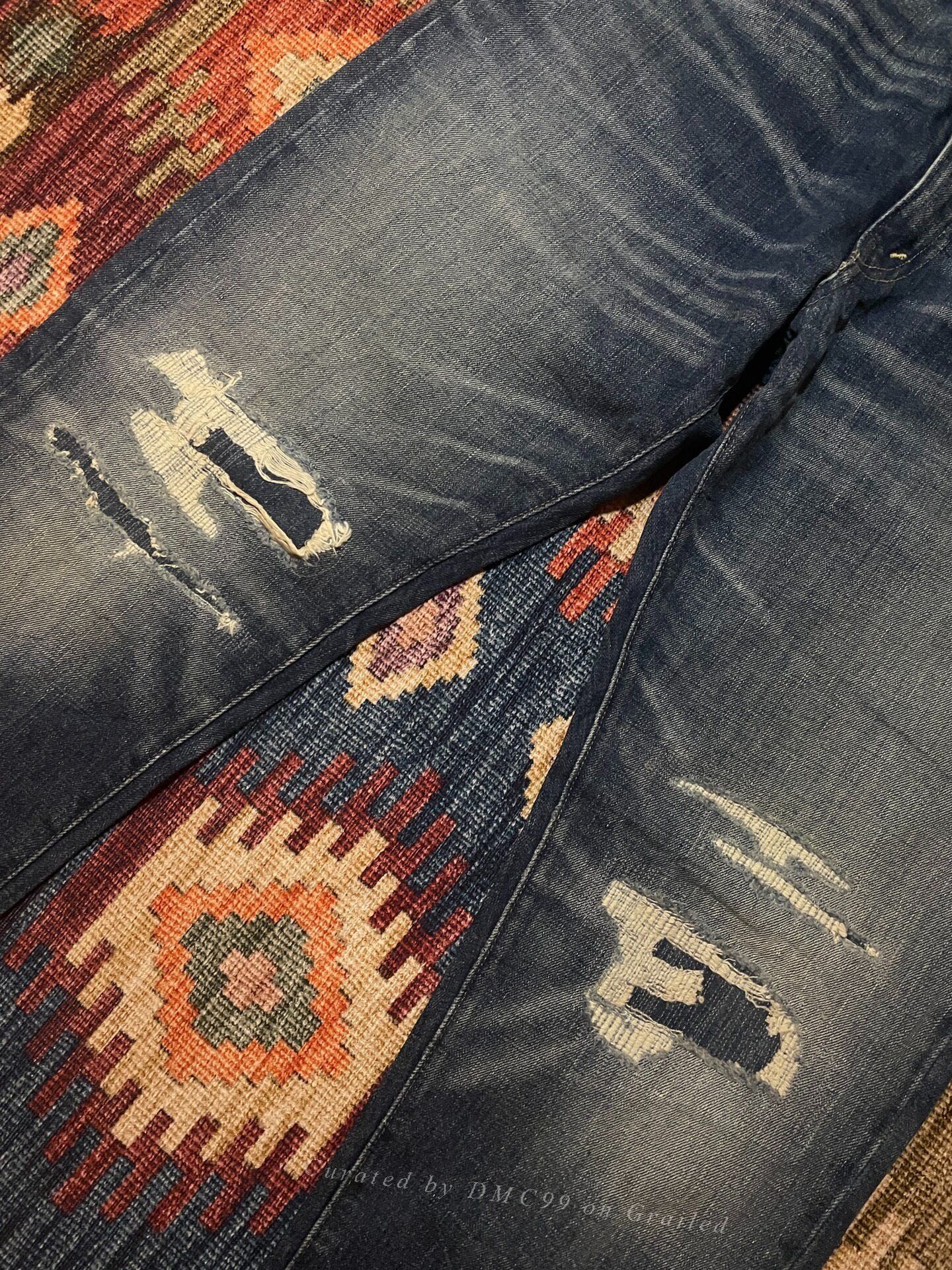 RRL Ralph Lauren RRL Vintage Mexico Washed Distressed Jeans Size US 36 / EU 52 - 4 Thumbnail