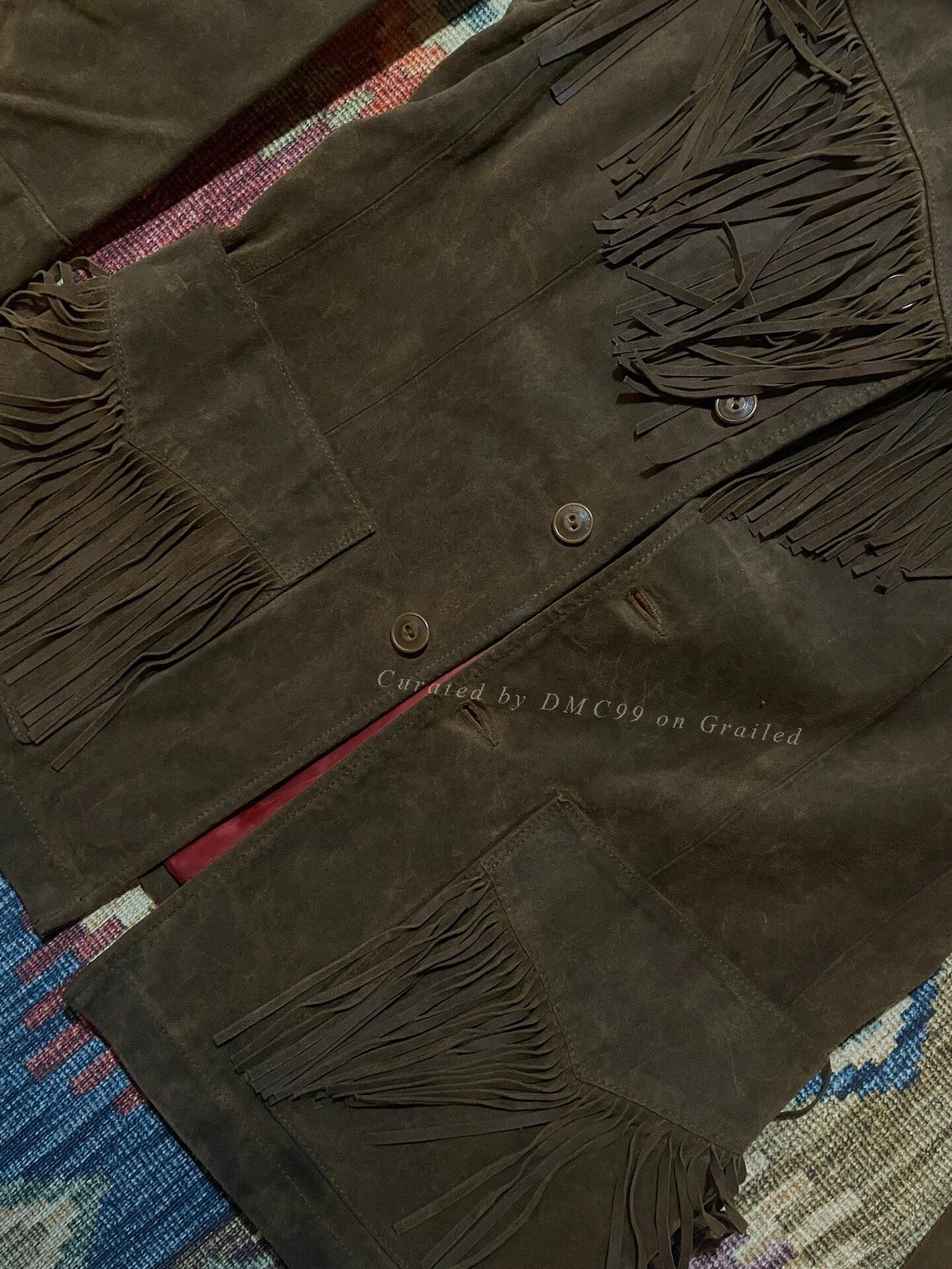 RRL Ralph Lauren RRL Western Fringe Leather Blazer Size US M / EU 48-50 / 2 - 4 Thumbnail