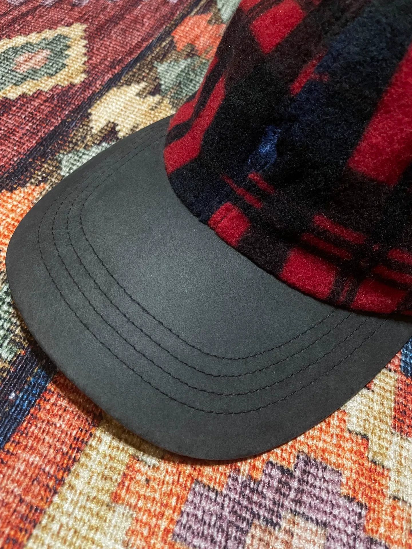 Polo Ralph Lauren Polo Ralph Lauren Plaid Wool Leather Brim Cap Size ONE SIZE - 3 Thumbnail