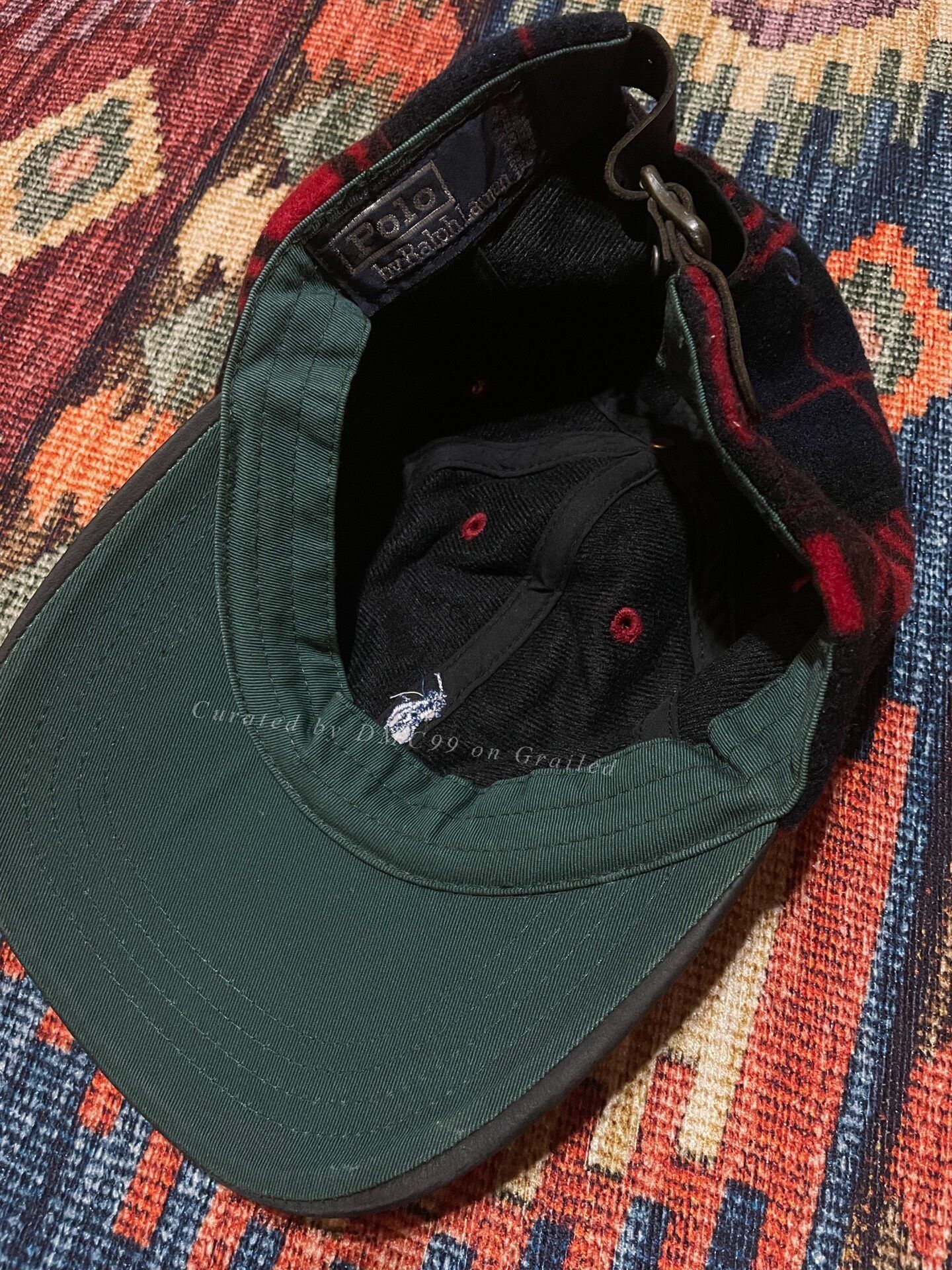 Polo Ralph Lauren Polo Ralph Lauren Plaid Wool Leather Brim Cap Size ONE SIZE - 5 Thumbnail