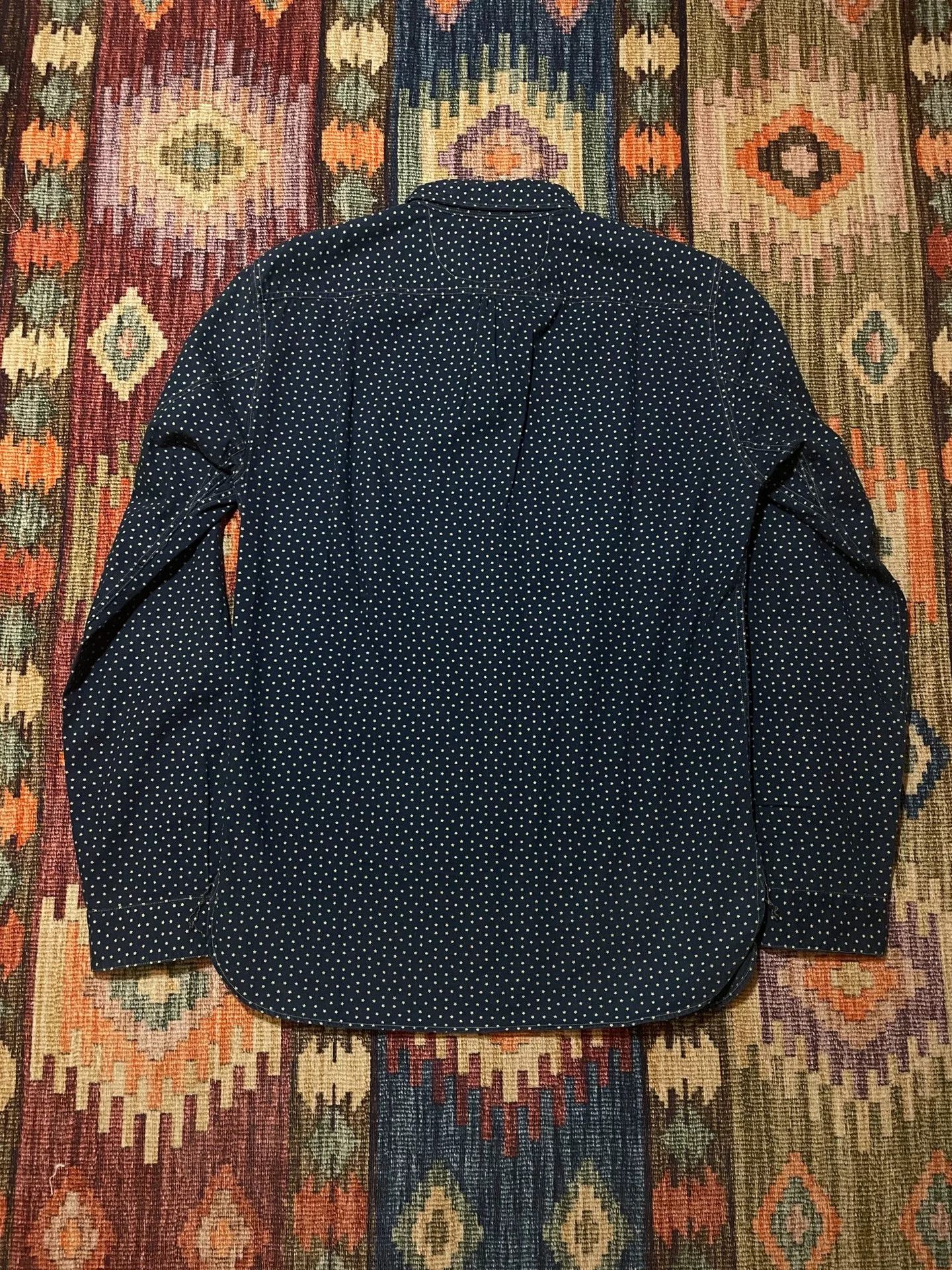RRL Ralph Lauren RRL Vintage Indigo Star Work Shirt Size US S / EU 44-46 / 1 - 2 Thumbnail