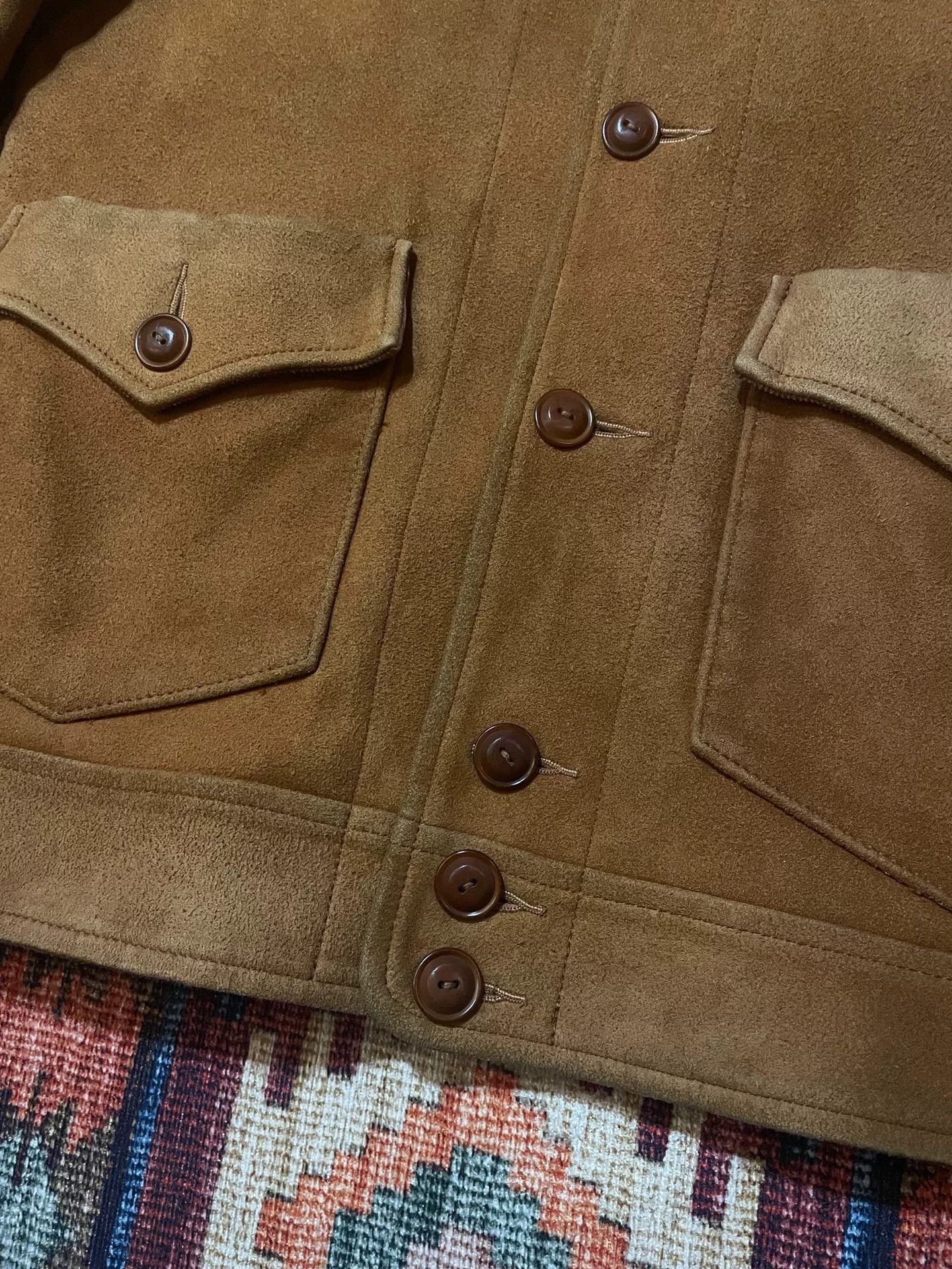 Vintage Lost Control Classic Suede 30s Saxon Jacket Size US XL / EU 56 / 4 - 6 Thumbnail