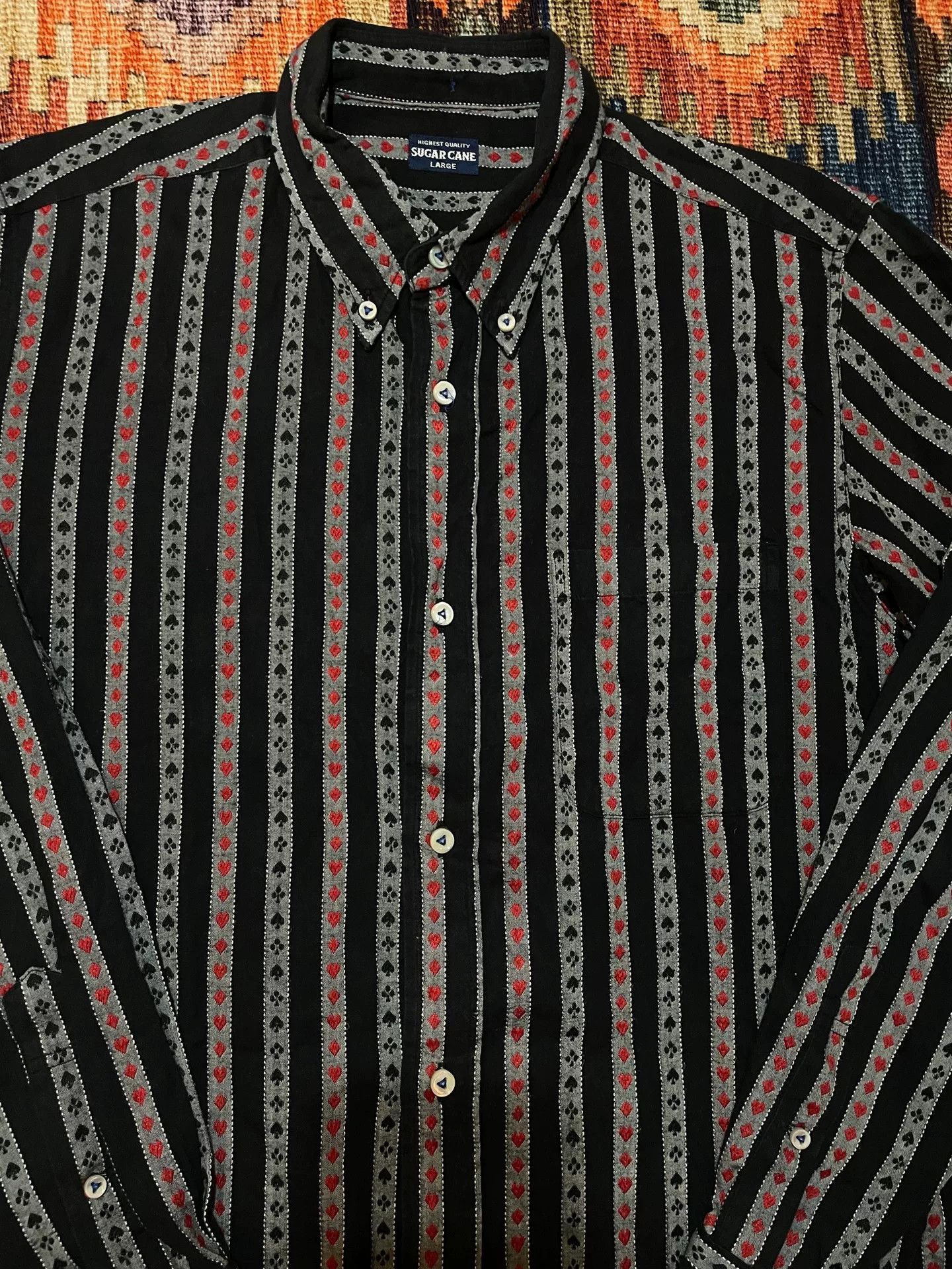 Sugar Cane Sugar Cane Embroidered Jacquard Gambler Shirt Size US M / EU 48-50 / 2 - 3 Thumbnail