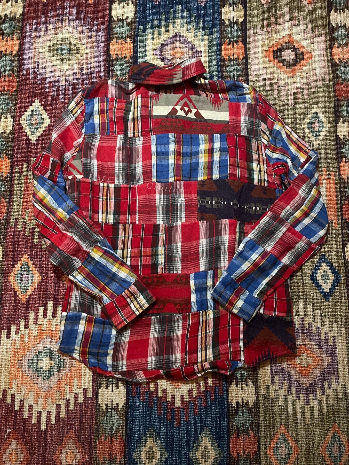 Denim & Supply Ralph Lauren Ralph Lauren Denim Supply Patchwork Shirt Size US M / EU 48-50 / 2 - 2 Thumbnail