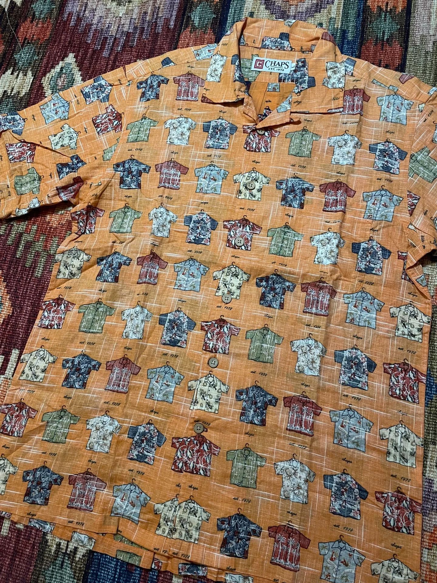 RRL Ralph Lauren Ralph Lauren Vintage Cotton Linen Hawaiian T-Shirt Size US M / EU 48-50 / 2 - 3 Thumbnail