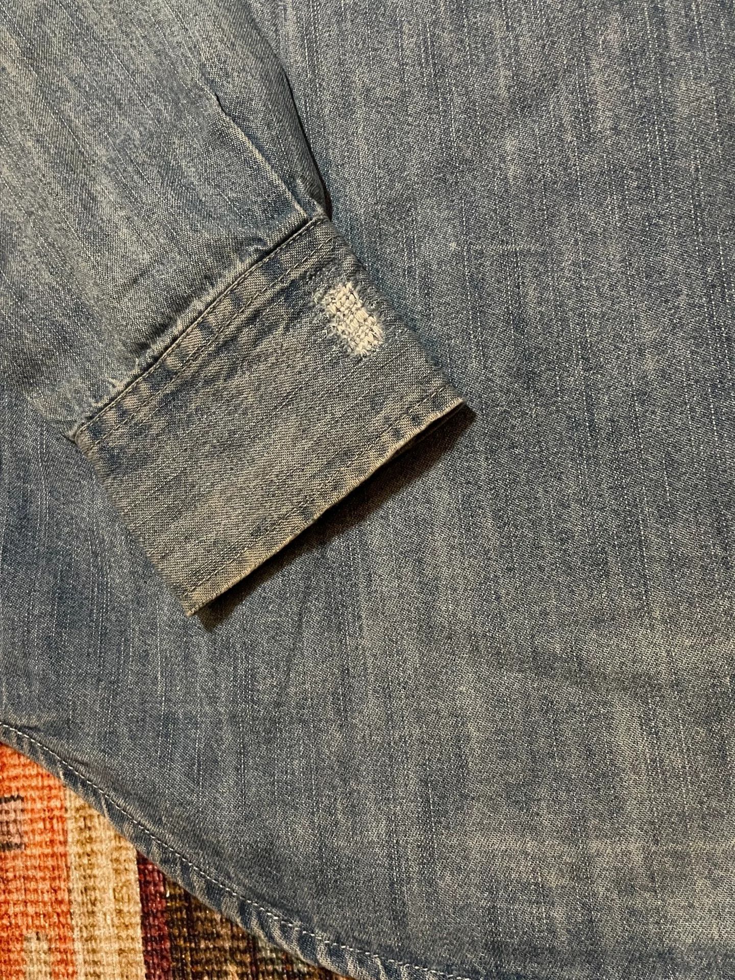 Denim & Supply Ralph Lauren Ralph Lauren Distressed Washed Denim Shirt Size US S / EU 44-46 / 1 - 8 Thumbnail