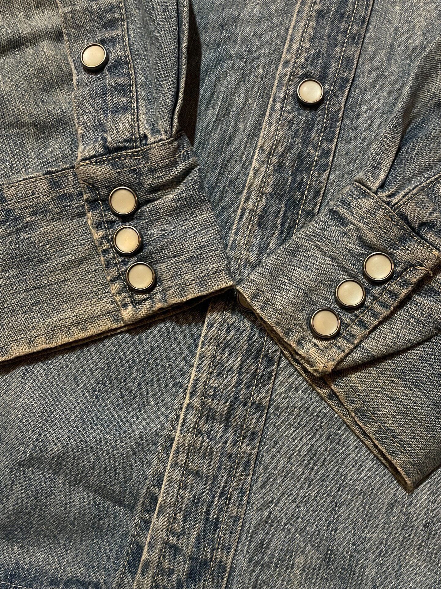 Denim & Supply Ralph Lauren Ralph Lauren Distressed Washed Denim Shirt Size US S / EU 44-46 / 1 - 7 Thumbnail