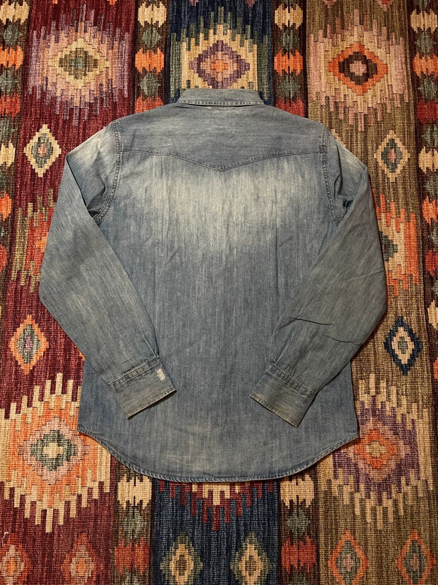 Denim & Supply Ralph Lauren Ralph Lauren Distressed Washed Denim Shirt Size US S / EU 44-46 / 1 - 2 Thumbnail