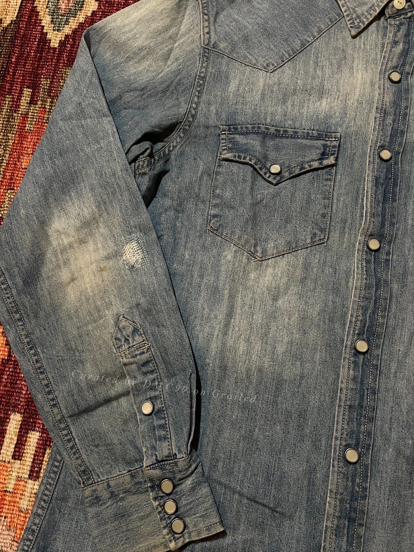 Denim & Supply Ralph Lauren Ralph Lauren Distressed Washed Denim Shirt Size US S / EU 44-46 / 1 - 5 Thumbnail