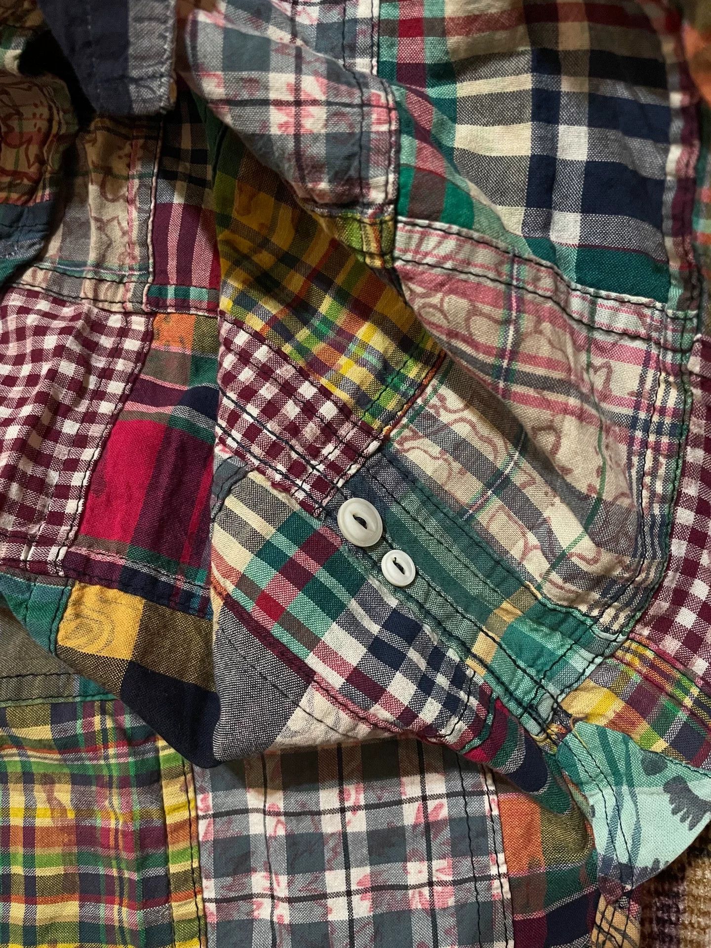 Ralph Lauren Ralph Lauren Vintage Patchwork Shirt Size US M / EU 48-50 / 2 - 7 Thumbnail