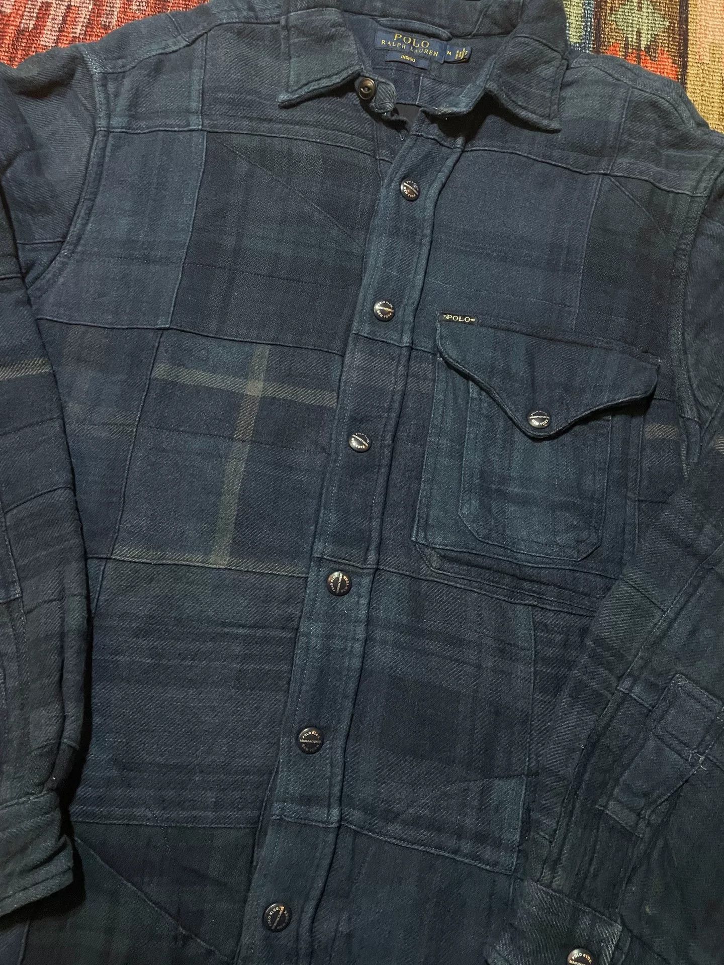 Ralph Lauren Ralph Lauren Indigo Patchwork Thick Coat Size US M / EU 48-50 / 2 - 4 Thumbnail