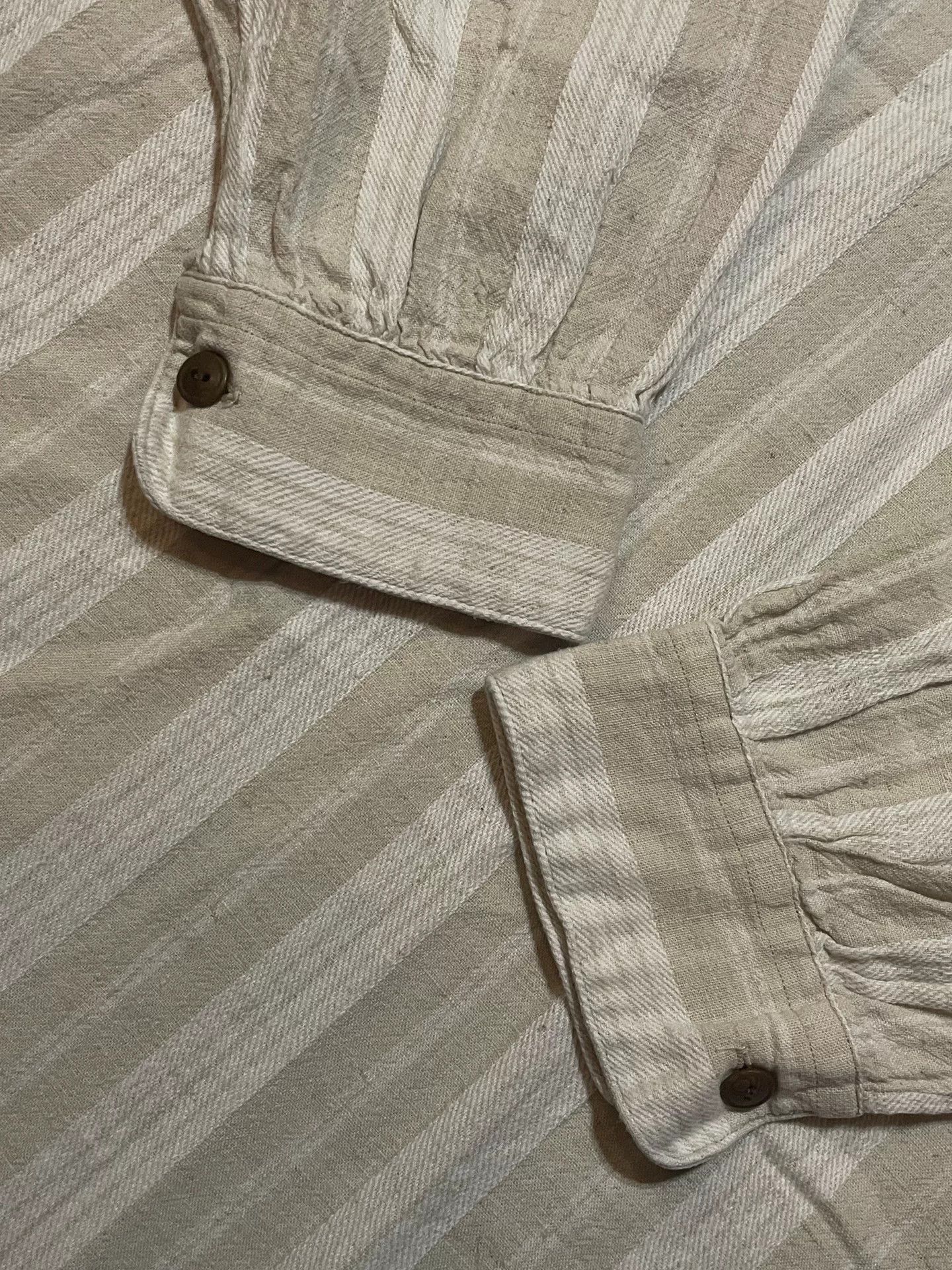 RRL Ralph Lauren RRL Vintage Striped Beige Henley Shirt Size US M / EU 48-50 / 2 - 5 Thumbnail
