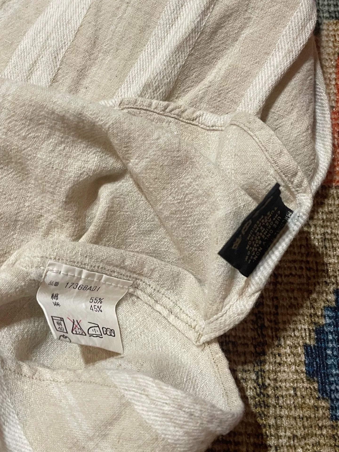 RRL Ralph Lauren RRL Vintage Striped Beige Henley Shirt Size US M / EU 48-50 / 2 - 6 Thumbnail