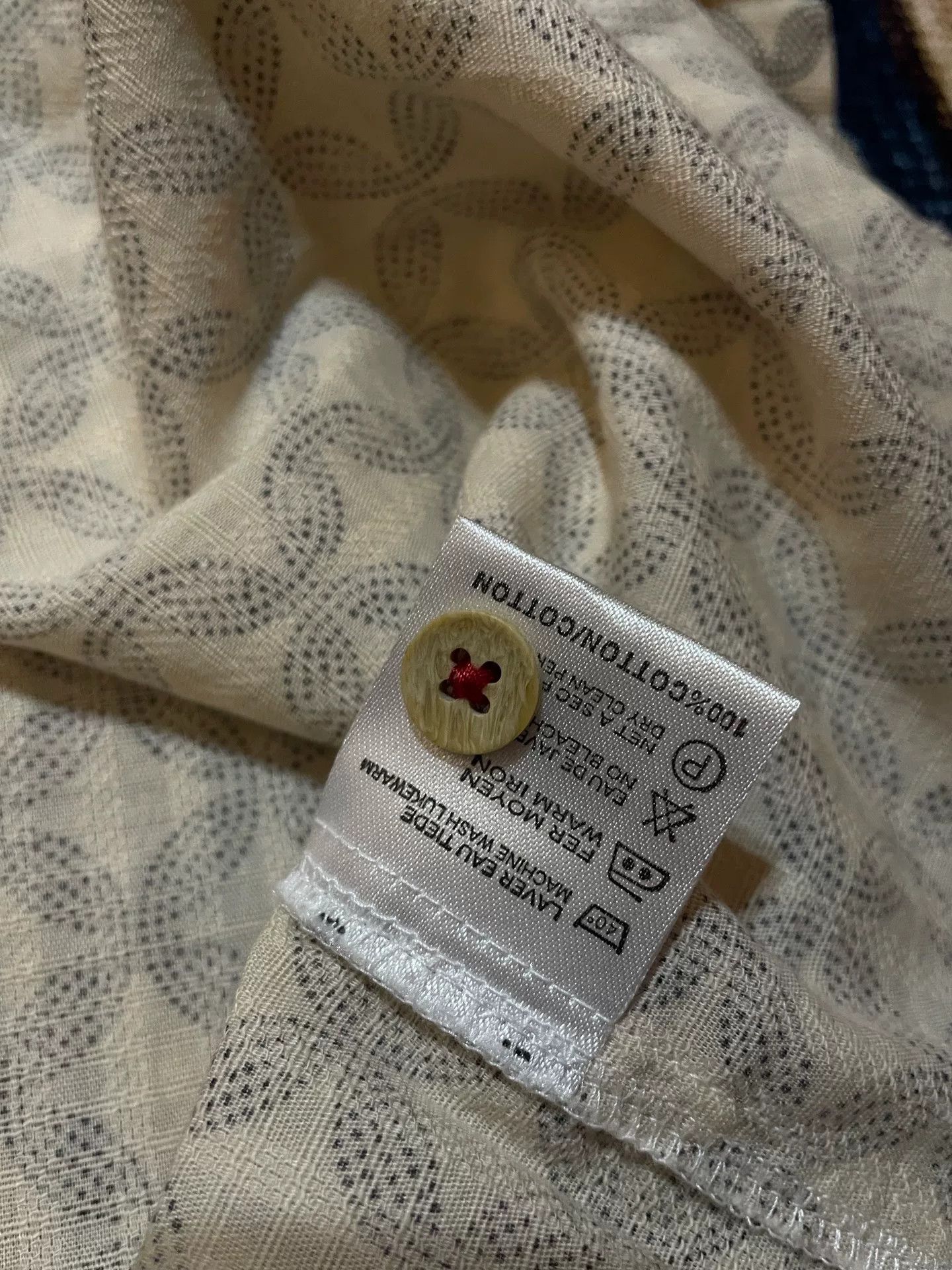 Vintage SHARKEY'S Japan Beige Vintage Jacquard Shirt M Size US M / EU 48-50 / 2 - 7 Thumbnail