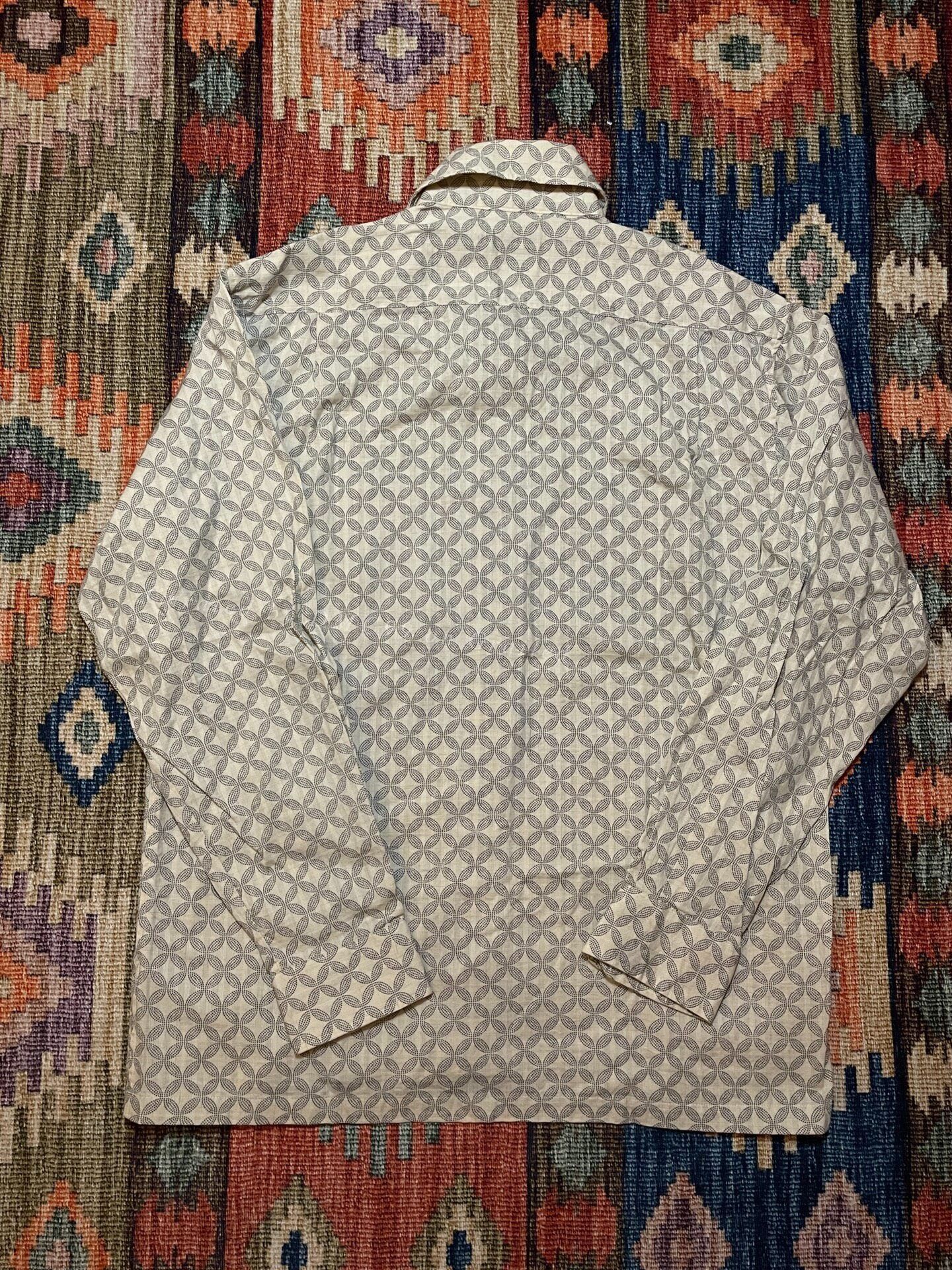 Vintage SHARKEY'S Japan Beige Vintage Jacquard Shirt M Size US M / EU 48-50 / 2 - 2 Thumbnail