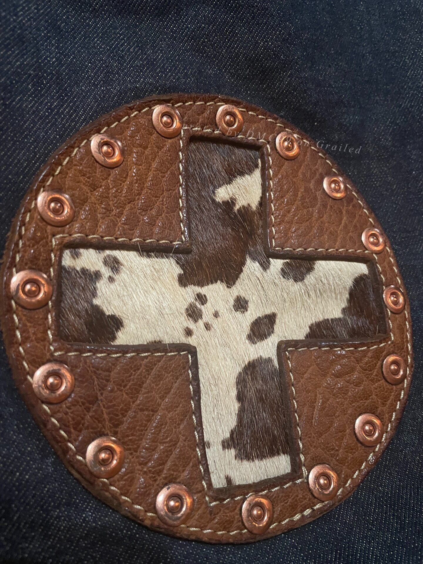 Tuff Crowd Tough Cowhide Cross Denim Shoulder Bag Size ONE SIZE - 3 Thumbnail