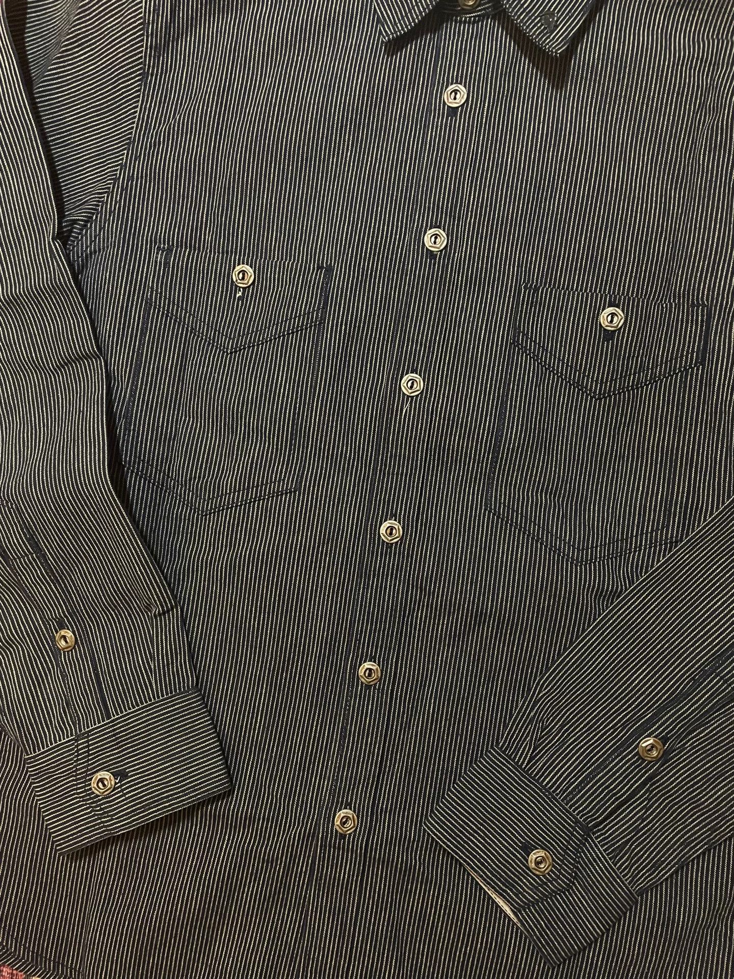 Tom Beckbe Storm Becker Japan Pepper Salt Stripe Work Shirt Size US M / EU 48-50 / 2 - 3 Thumbnail