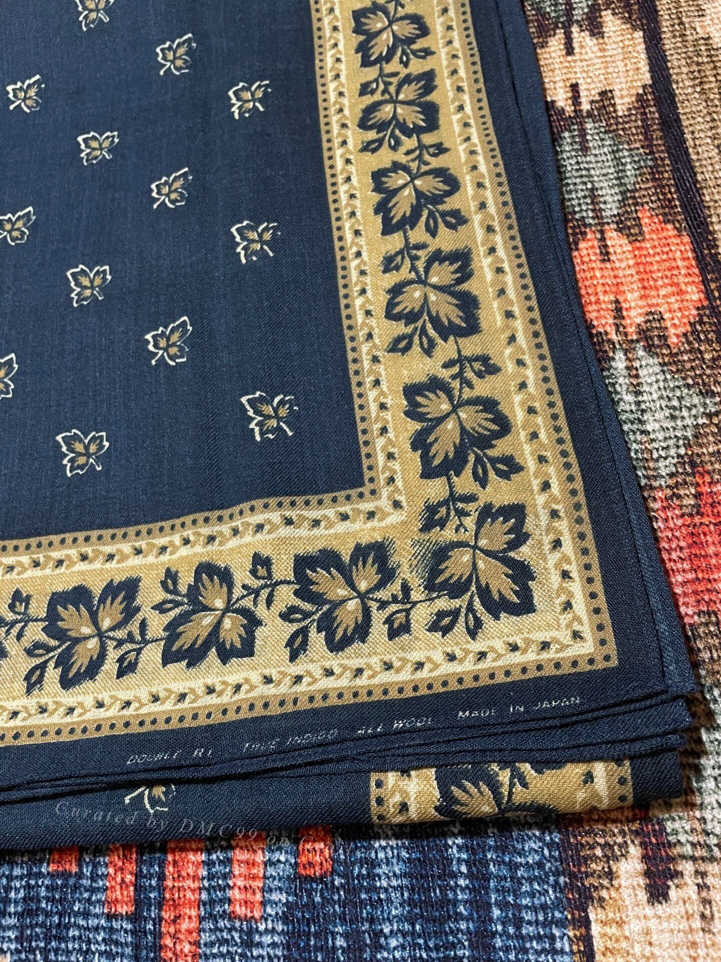 RRL Ralph Lauren RRL Indigo Dyed Maple Leaf Scarf Size ONE SIZE - 2 Thumbnail