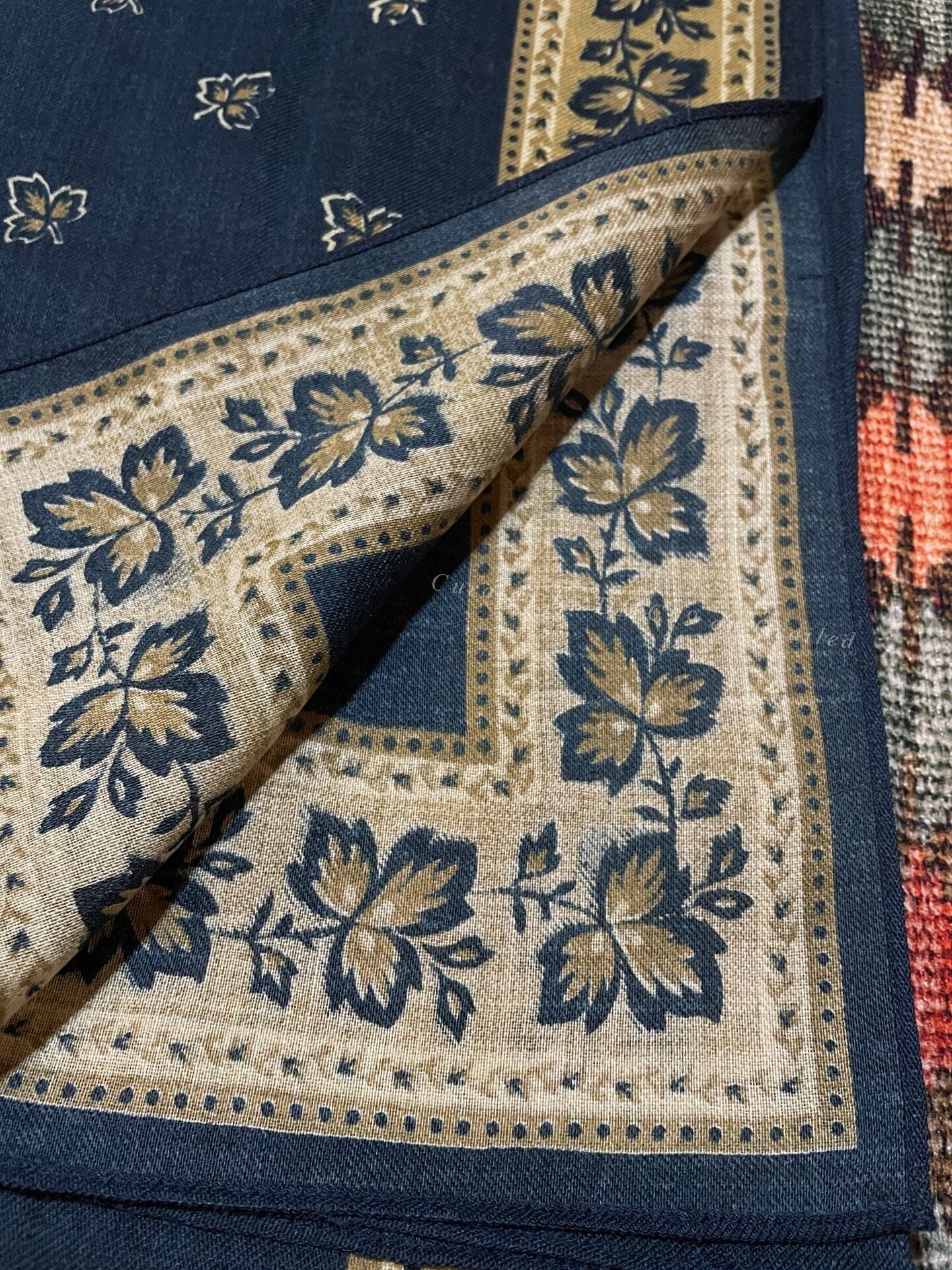 RRL Ralph Lauren RRL Indigo Dyed Maple Leaf Scarf Size ONE SIZE - 3 Thumbnail