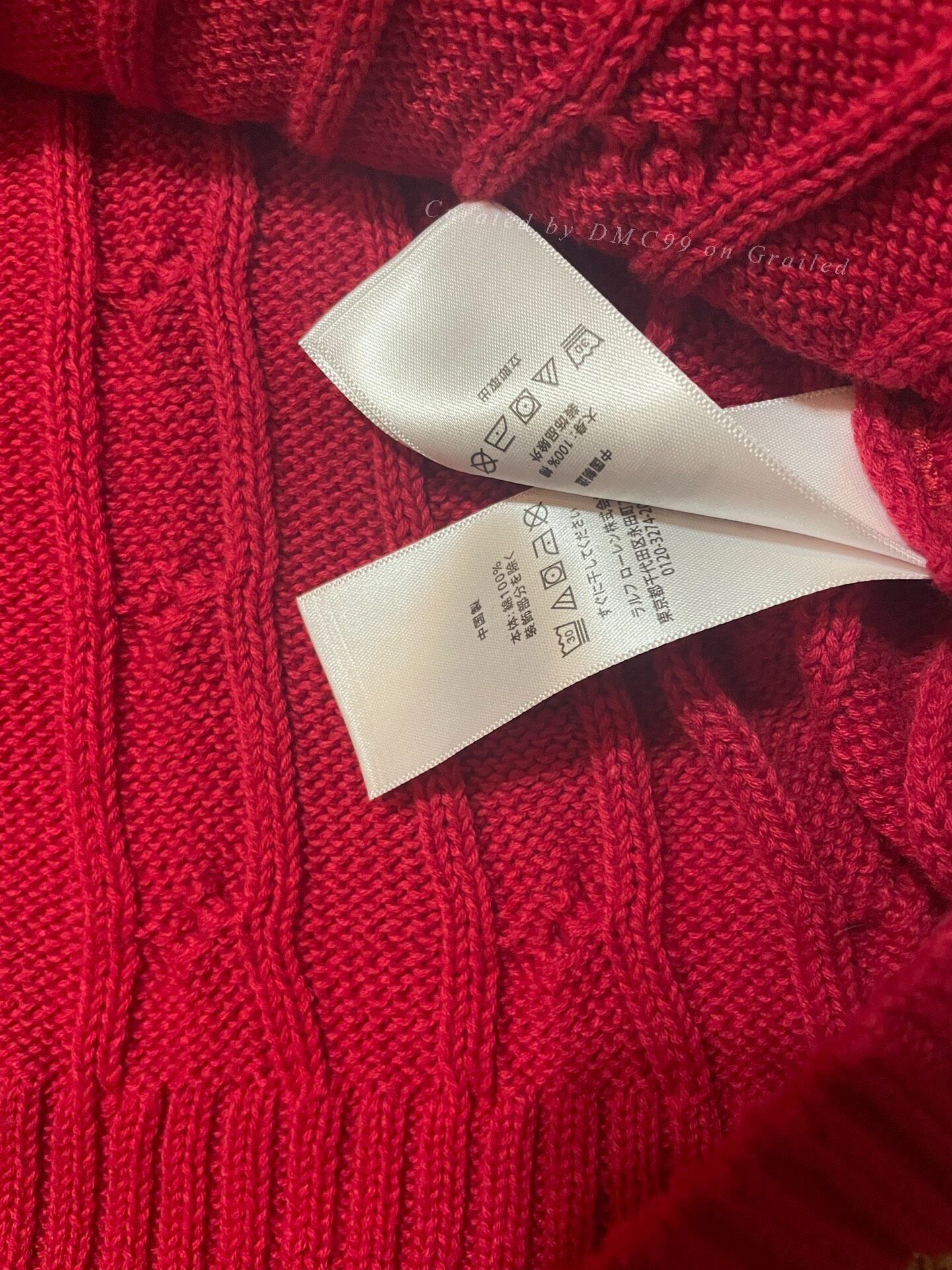Ralph Lauren RALPH LAUREN Red Cable Knit Pony Pullover Size US M / EU 48-50 / 2 - 5 Thumbnail