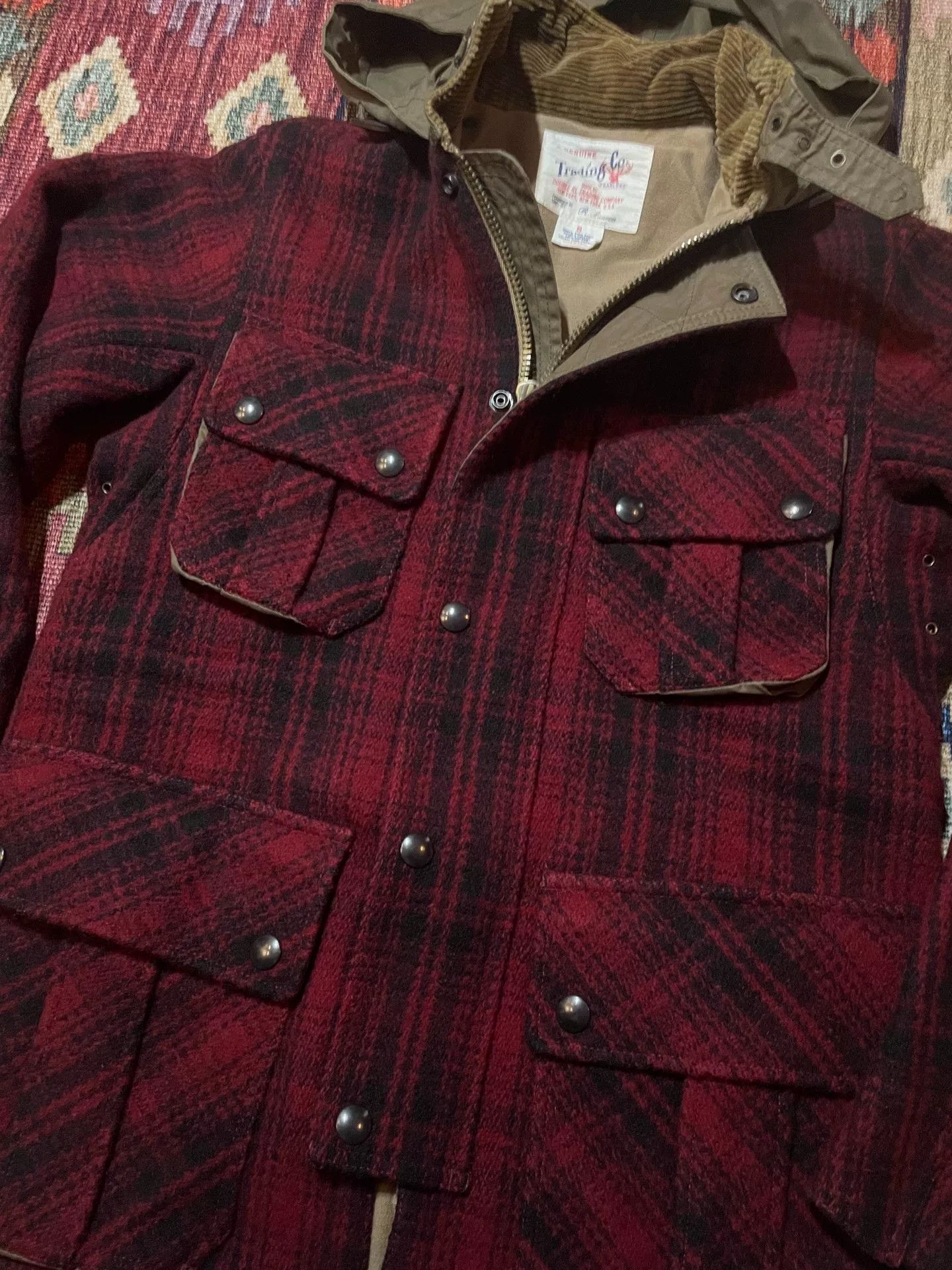 RRL Ralph Lauren RRL Wool Check Hiking Hunting Coat Size US S / EU 44-46 / 1 - 4 Thumbnail