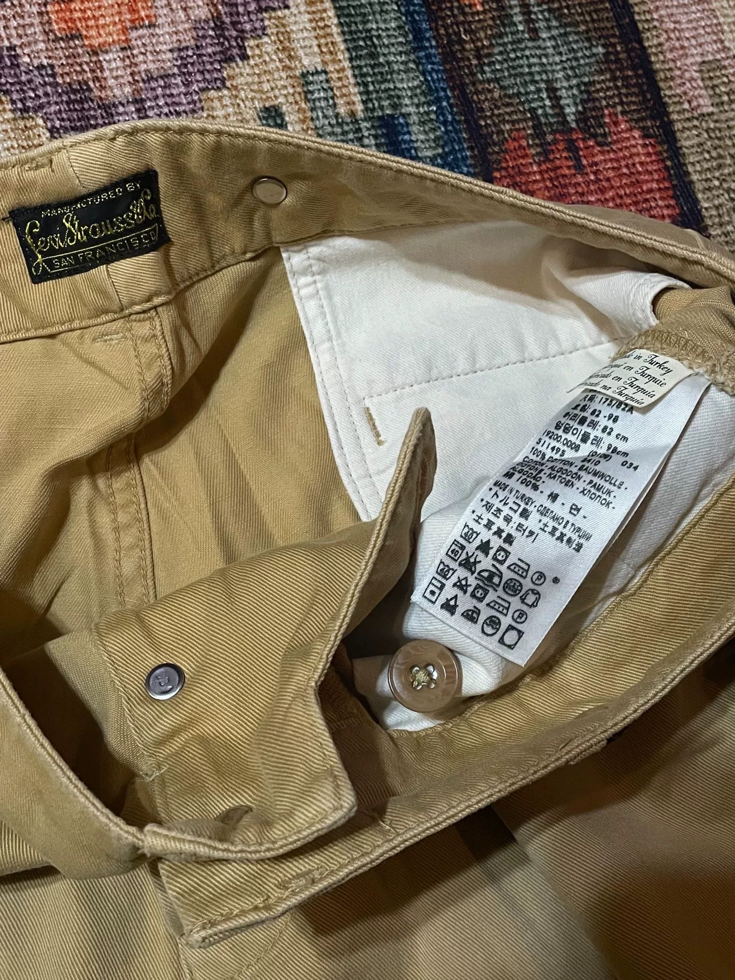 LVC LVC Levi's Khaki Splatter Cargo Pants Size US 32 / EU 48 - 8 Thumbnail