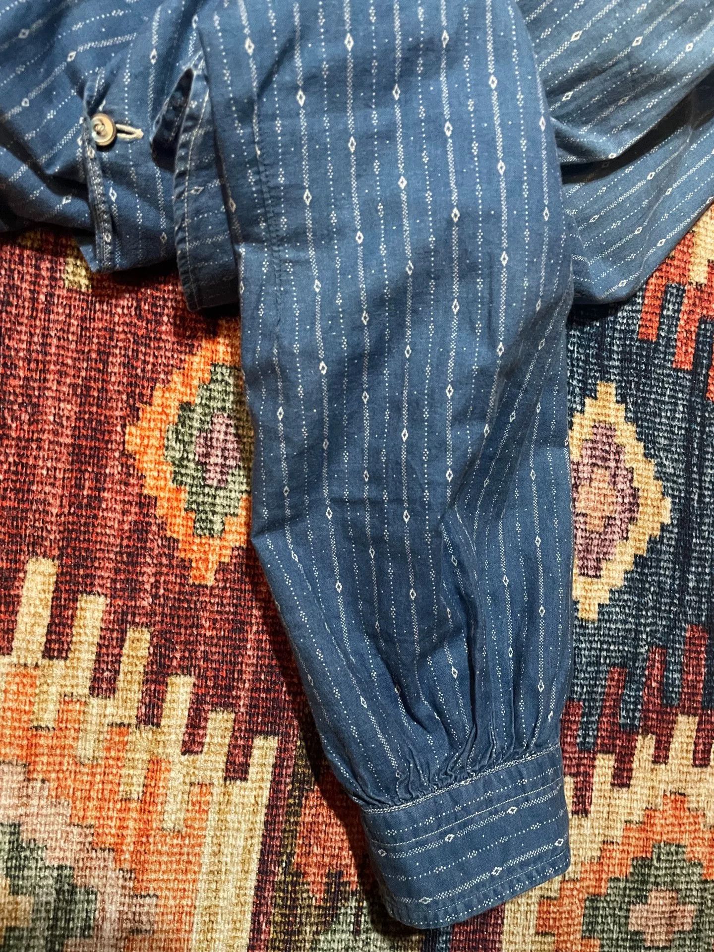 Mister Freedom Mister Freedom Indigo Dyed Shirt Size 41 Size US M / EU 48-50 / 2 - 9 Thumbnail
