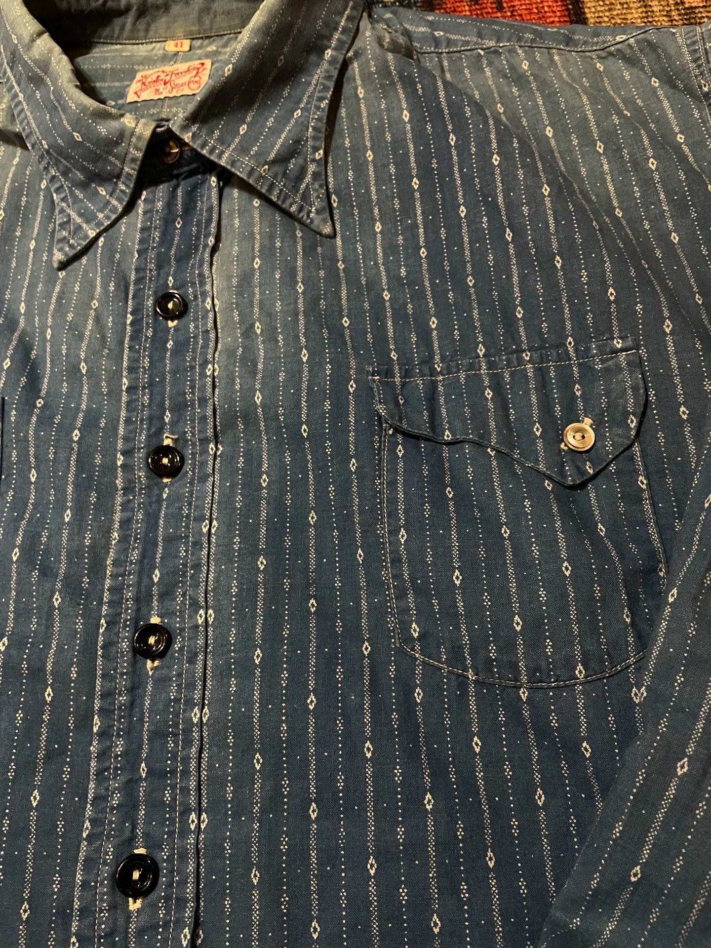 Mister Freedom Mister Freedom Indigo Dyed Shirt Size 41 Size US M / EU 48-50 / 2 - 6 Thumbnail
