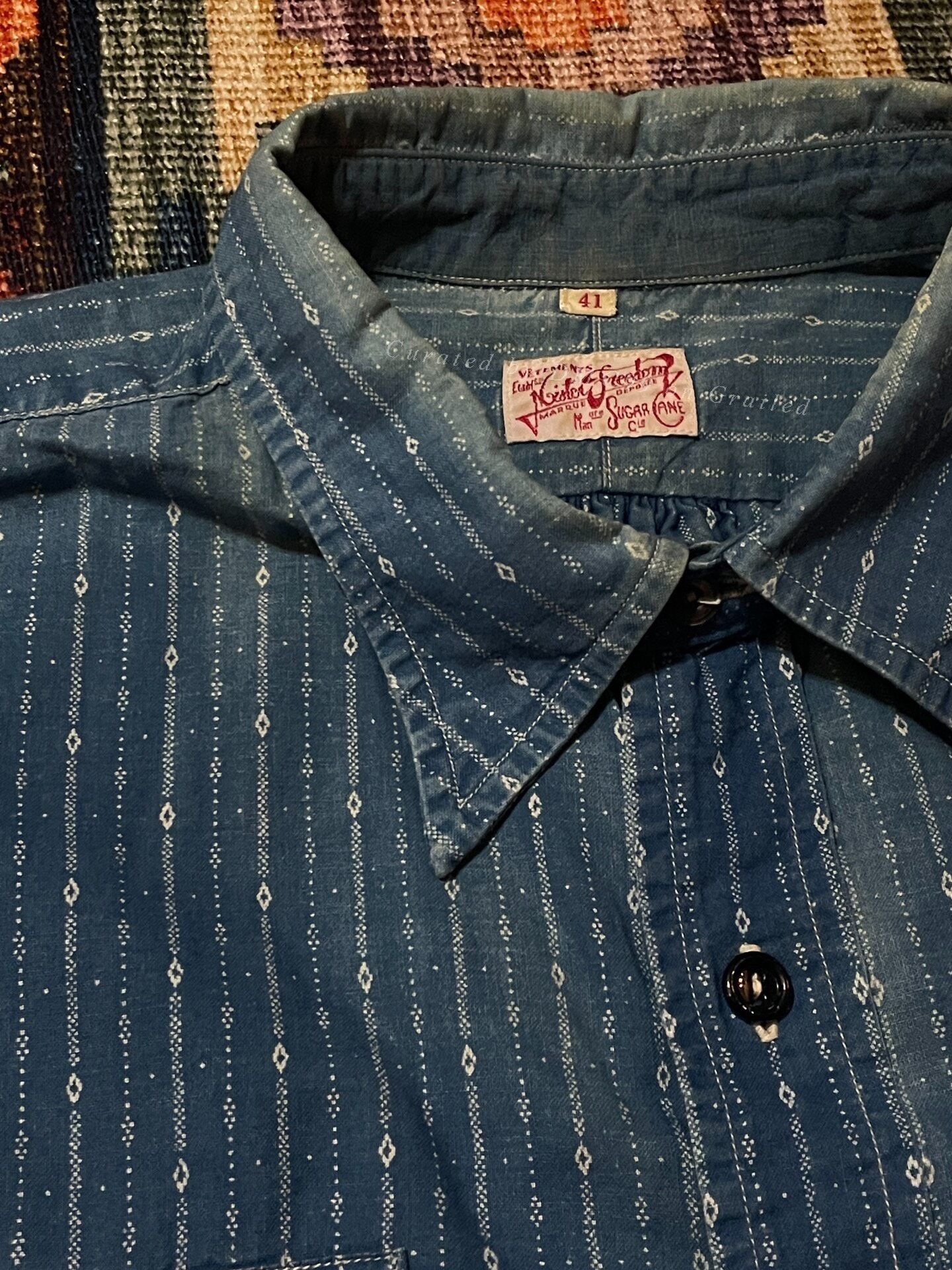 Mister Freedom Mister Freedom Indigo Dyed Shirt Size 41 Size US M / EU 48-50 / 2 - 5 Thumbnail