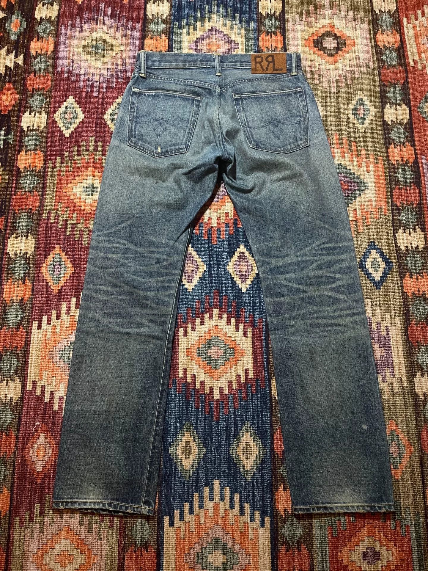 RRL Ralph Lauren RRL Vintage Washed Distressed Jeans Size US 32 / EU 48 - 2 Thumbnail