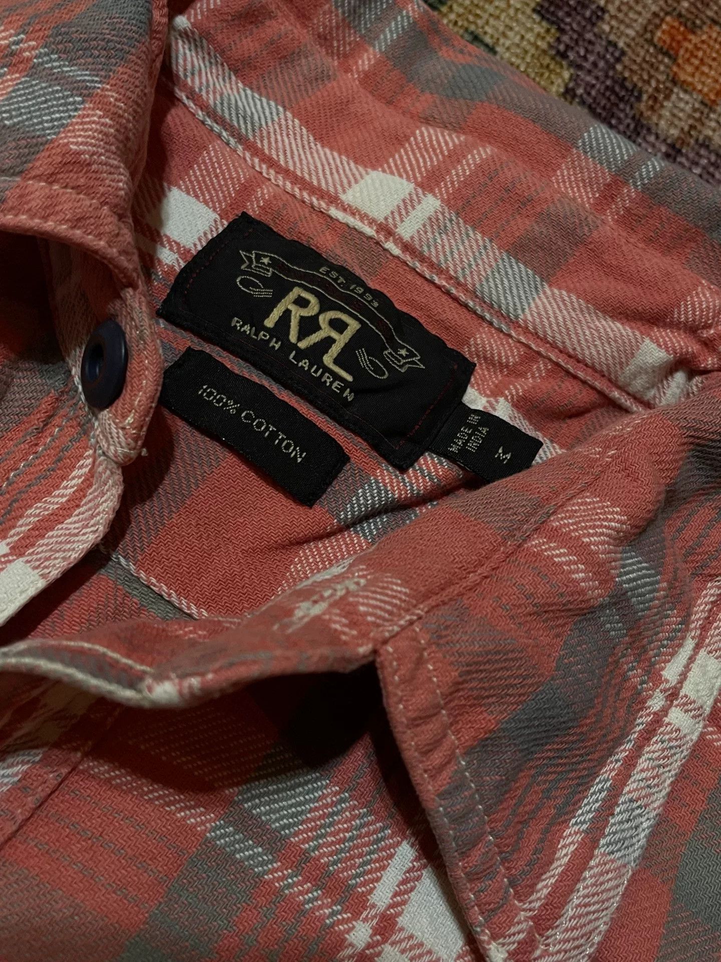 RRL Ralph Lauren RRL Vintage Pink Striped Work Shirt M Size US M / EU 48-50 / 2 - 3 Thumbnail