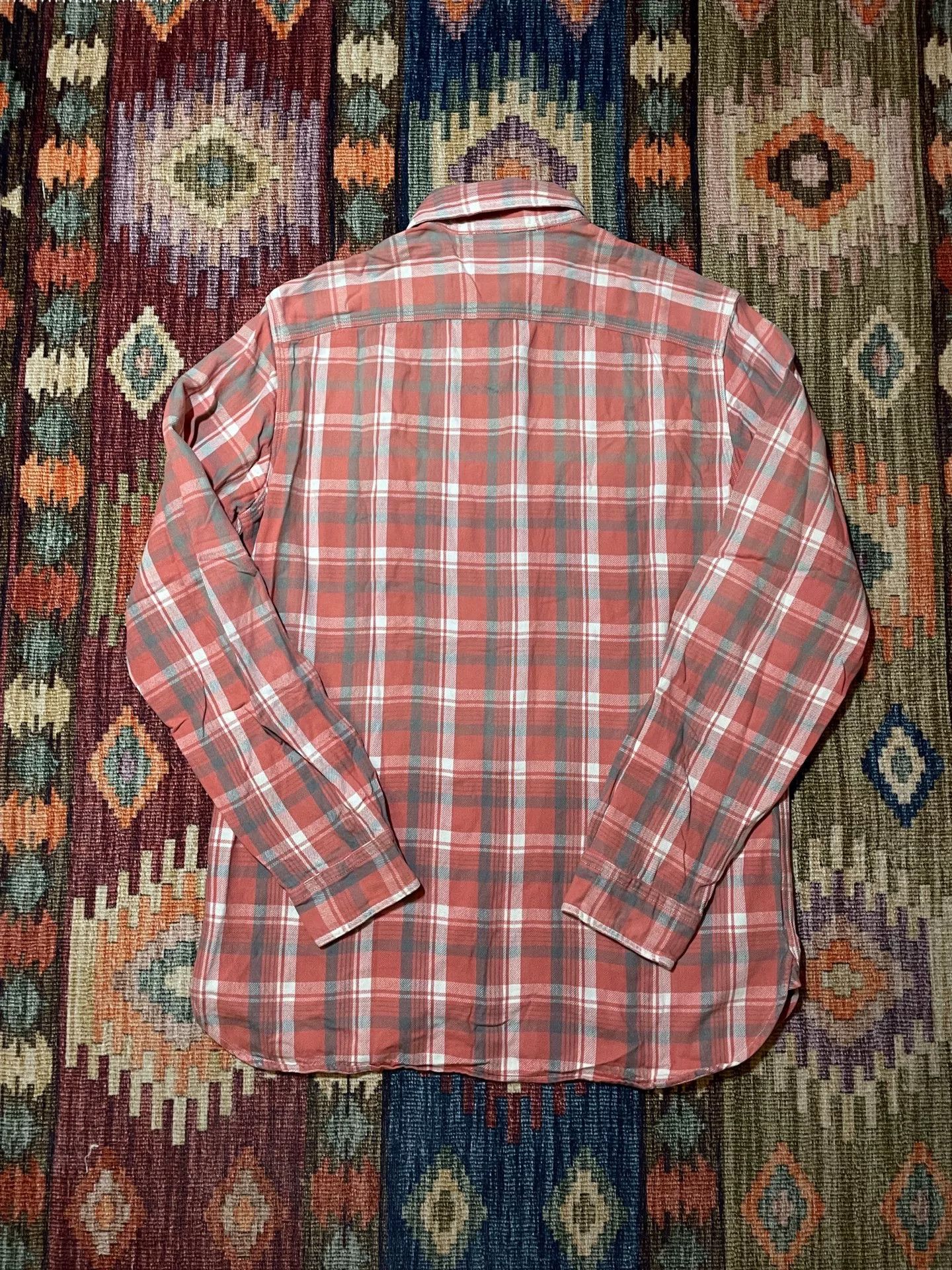 RRL Ralph Lauren RRL Vintage Pink Striped Work Shirt M Size US M / EU 48-50 / 2 - 2 Thumbnail