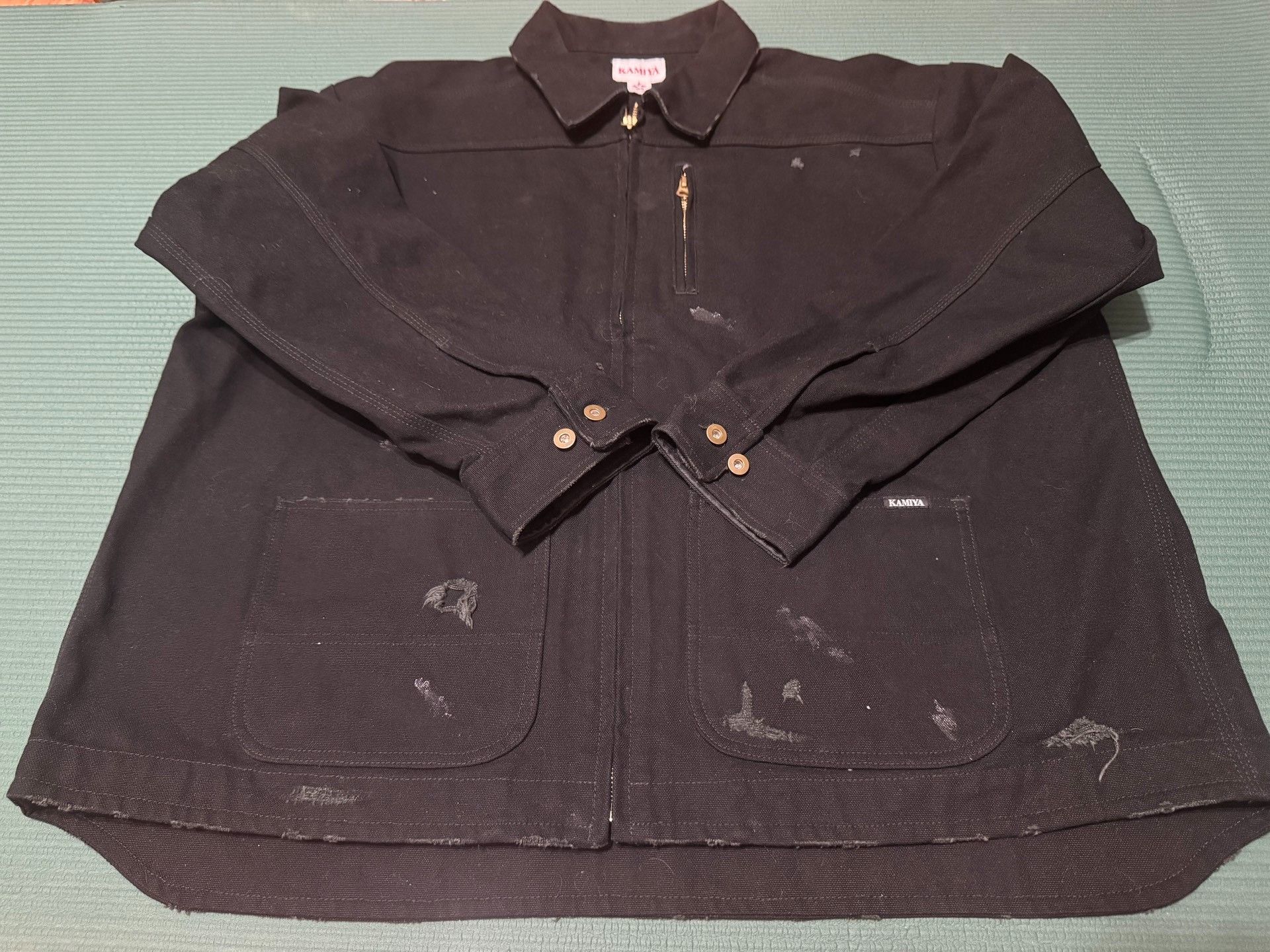 KIJIMA TAKAYUKI KAMIYA BORO Distressed Duck Jacket Size US M / EU 48-50 / 2 - 6 Thumbnail