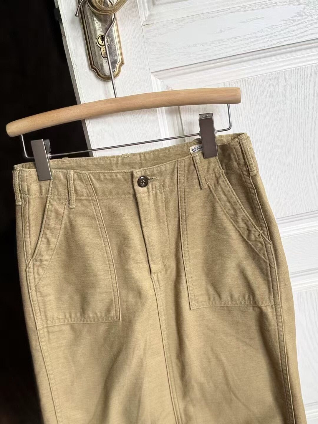 Orslow Or Slow Vintage Khaki Skirt Size 22" - 6 Thumbnail