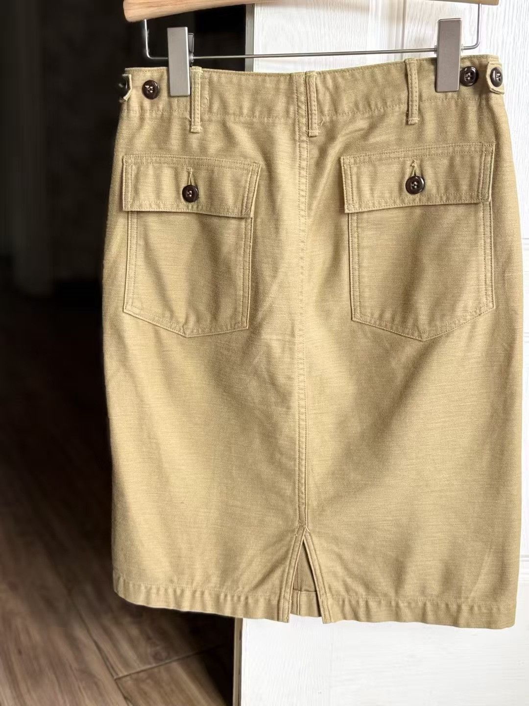 Orslow Or Slow Vintage Khaki Skirt Size 22" - 4 Thumbnail