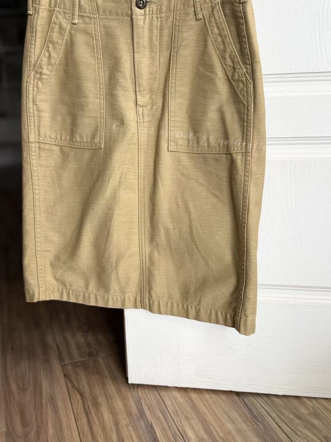 Orslow Or Slow Vintage Khaki Skirt Size 22" - 5 Thumbnail