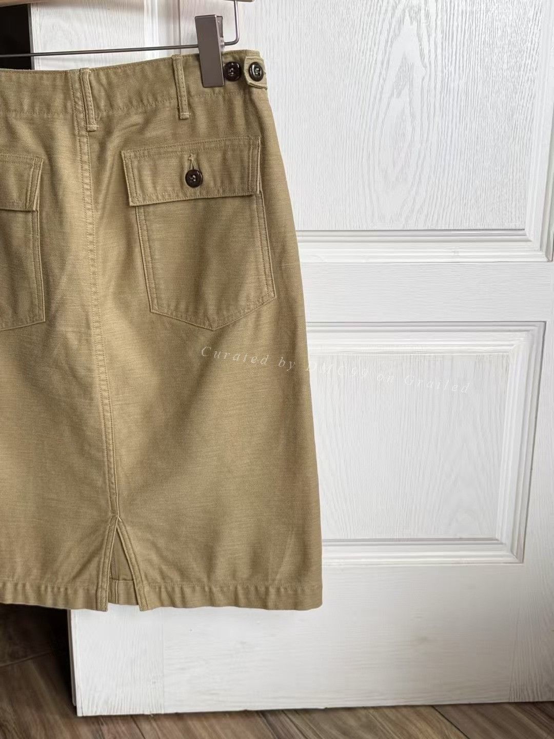 Orslow Or Slow Vintage Khaki Skirt Size 22" - 3 Thumbnail